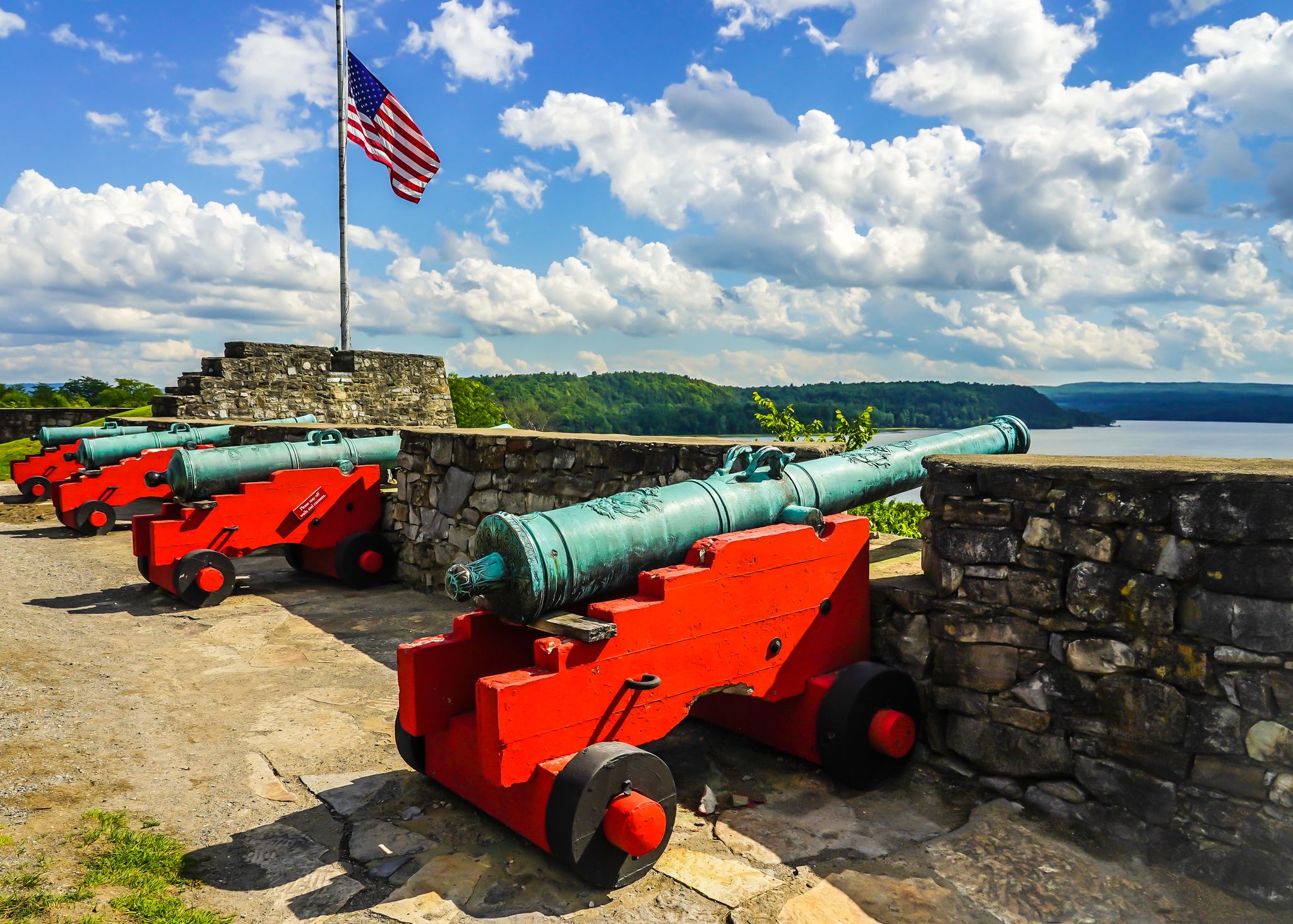 O Forte Histórico Ticonderoga no norte do estado de Nova York