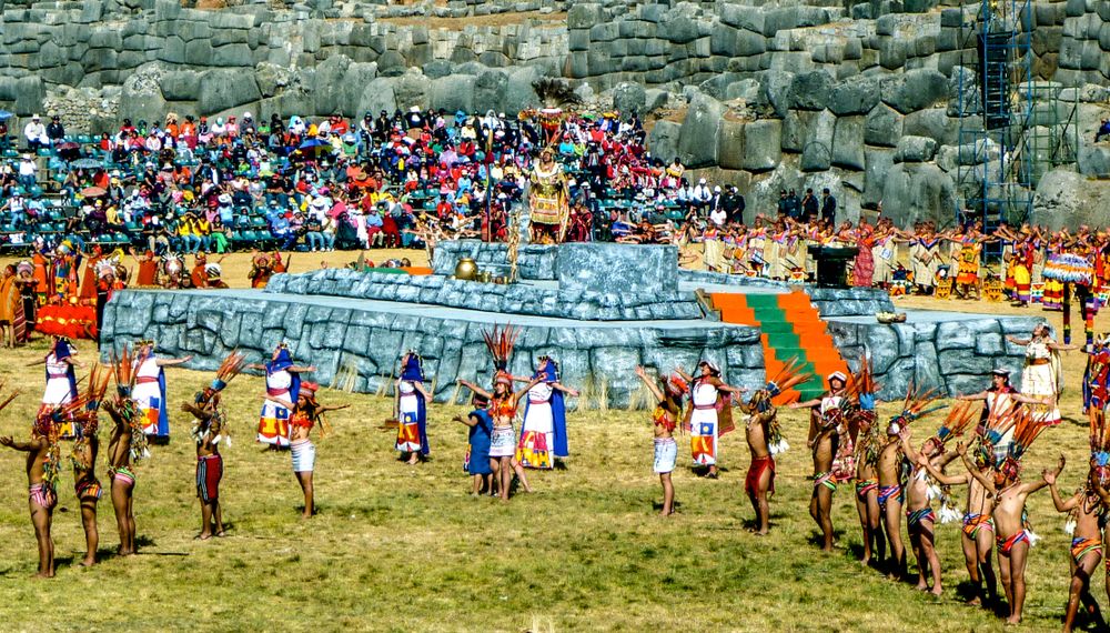 O Festival Inca de Inti Raymi sendo celebrado