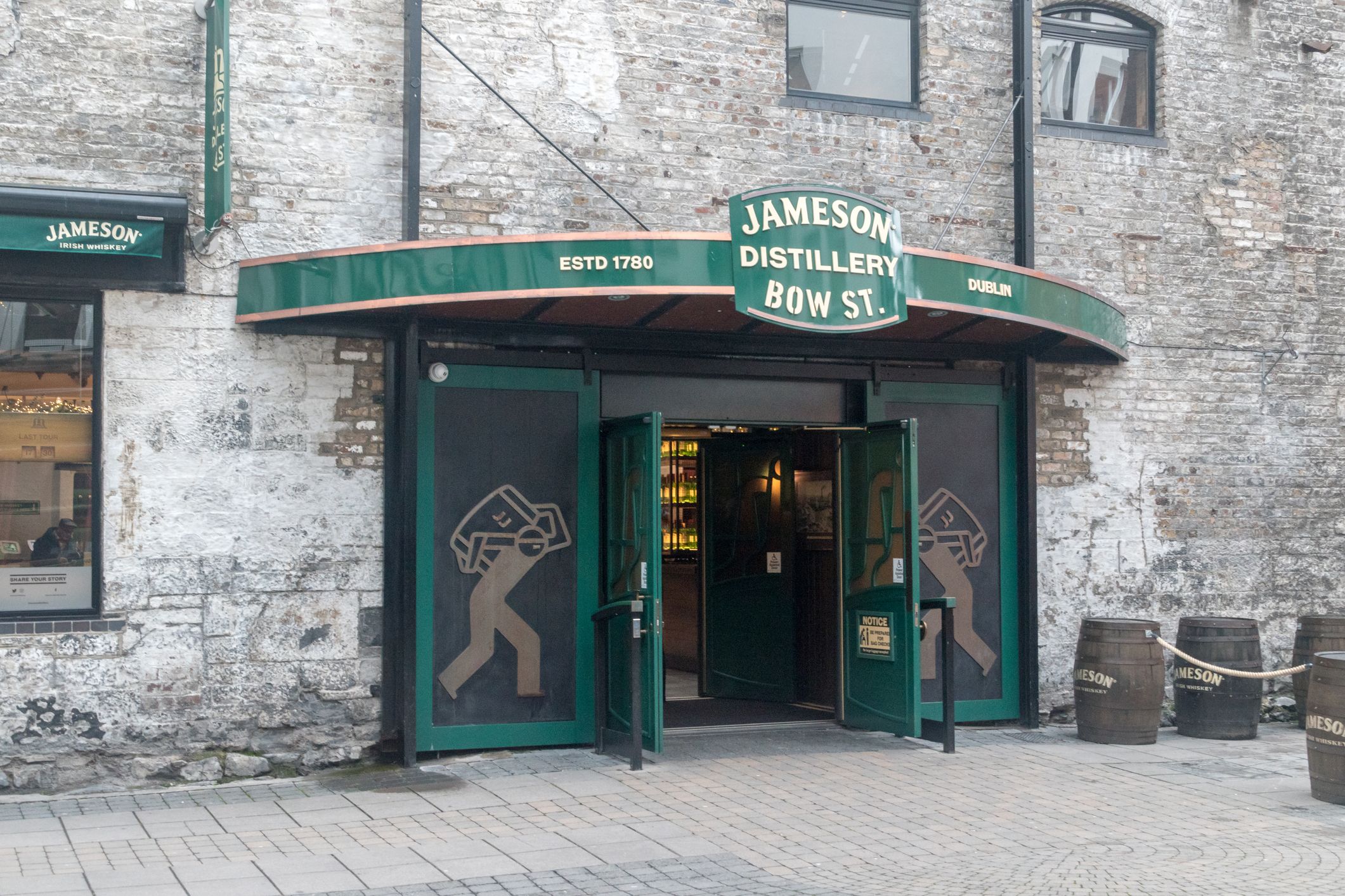 Entrance to Jameson Distillery in Dublin, Ireland