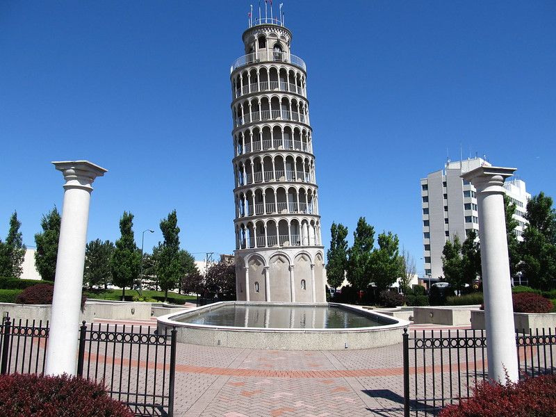 The leaning tower of niles, Illinois, USA
