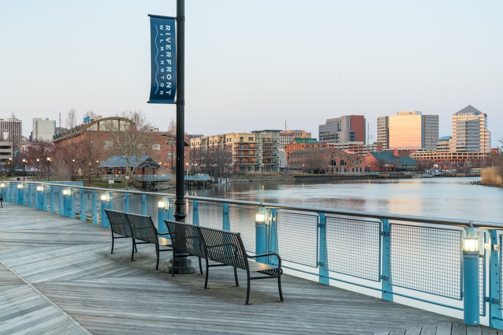 Take a relaxing stroll along Wilmington's Christina River.