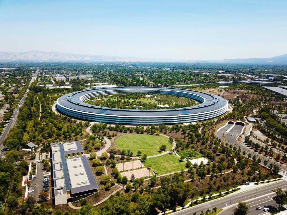 Aerial photo of Apple Headquarters, Apple Park