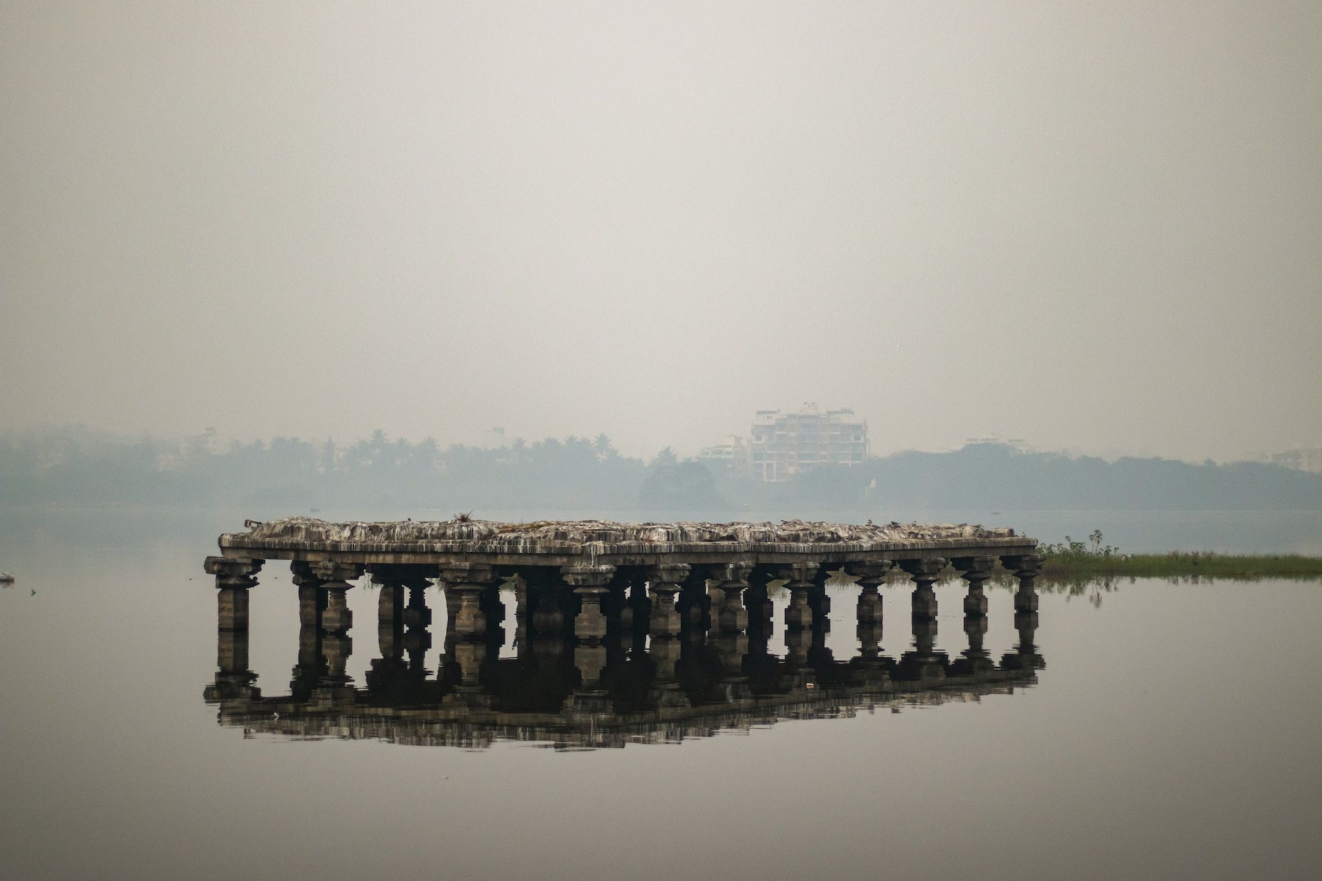 Structure in the middle of the Renkala Lake