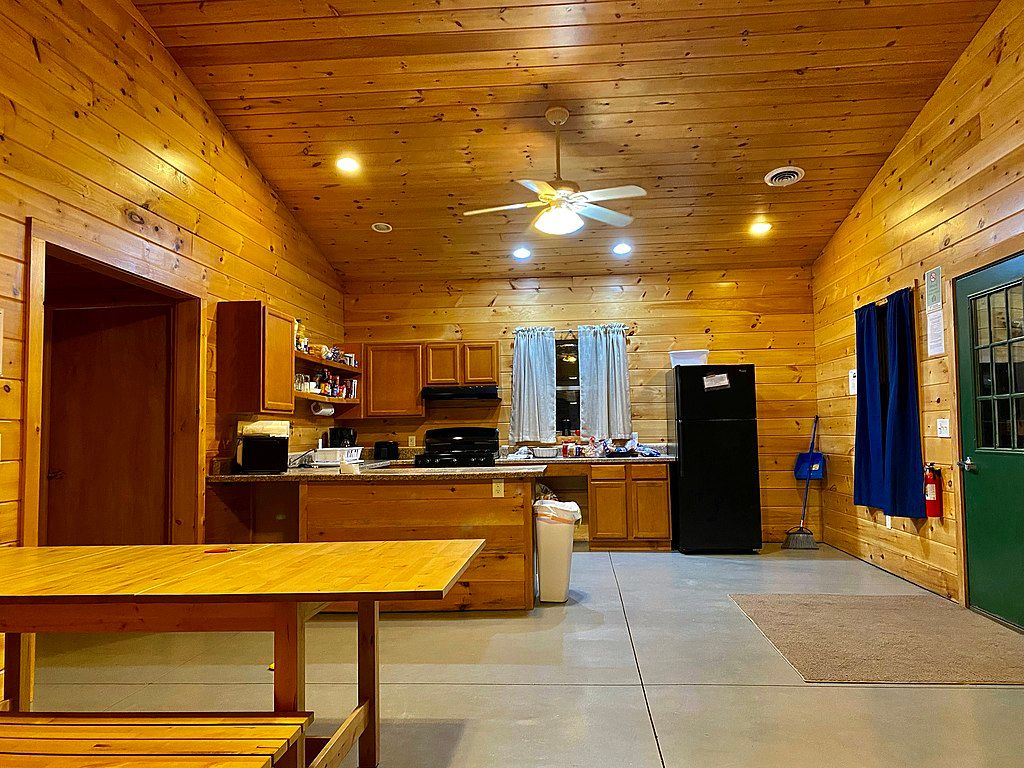 Interior view of Bova Cottages, Allegany State Park, United States