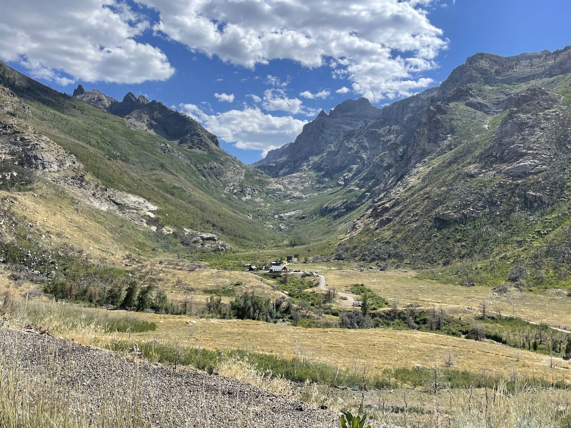 A view of the vast landscape of Lamoille Canyon near Elko, Nevada