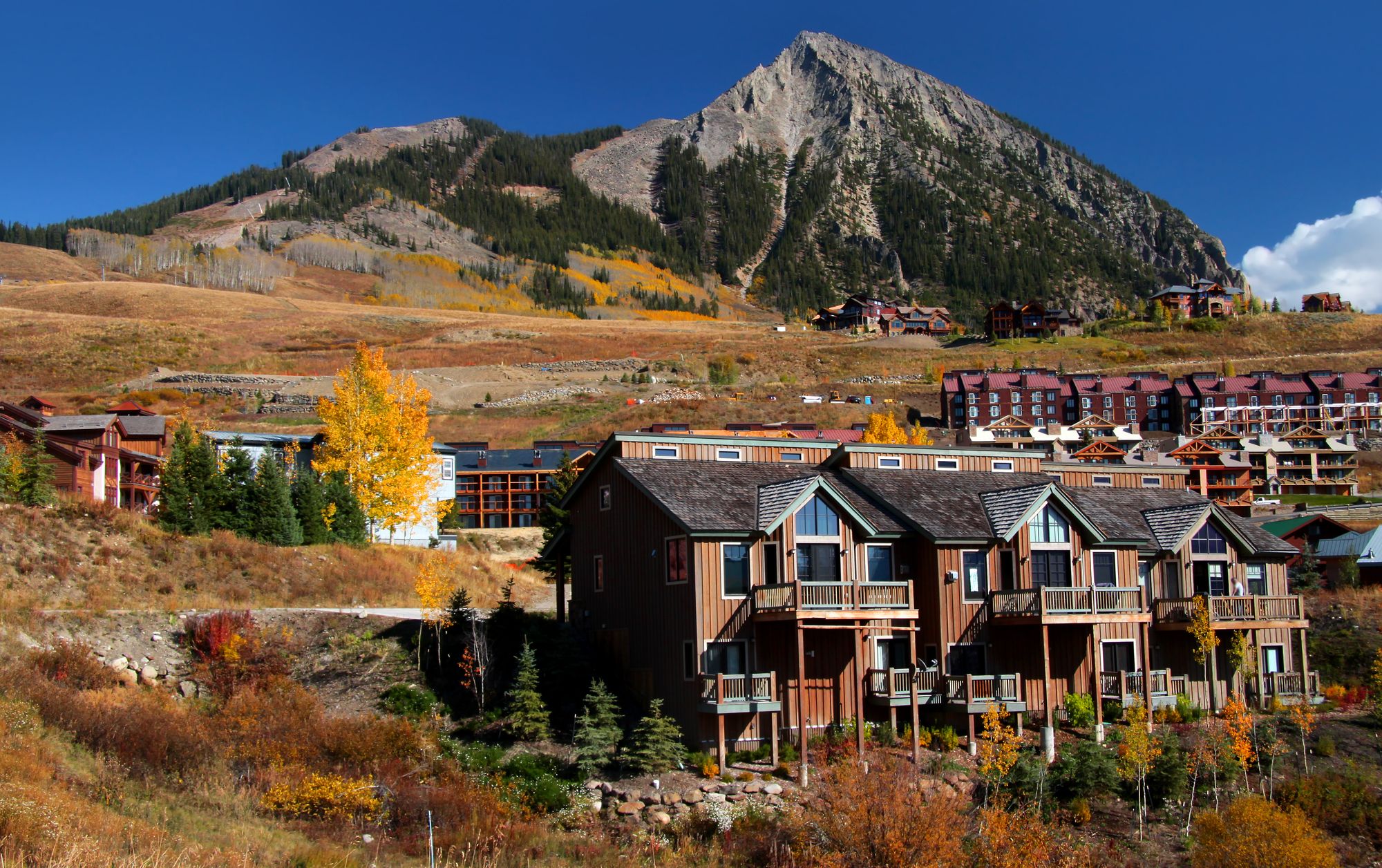 Buildings on a hill in Crested Butte CO