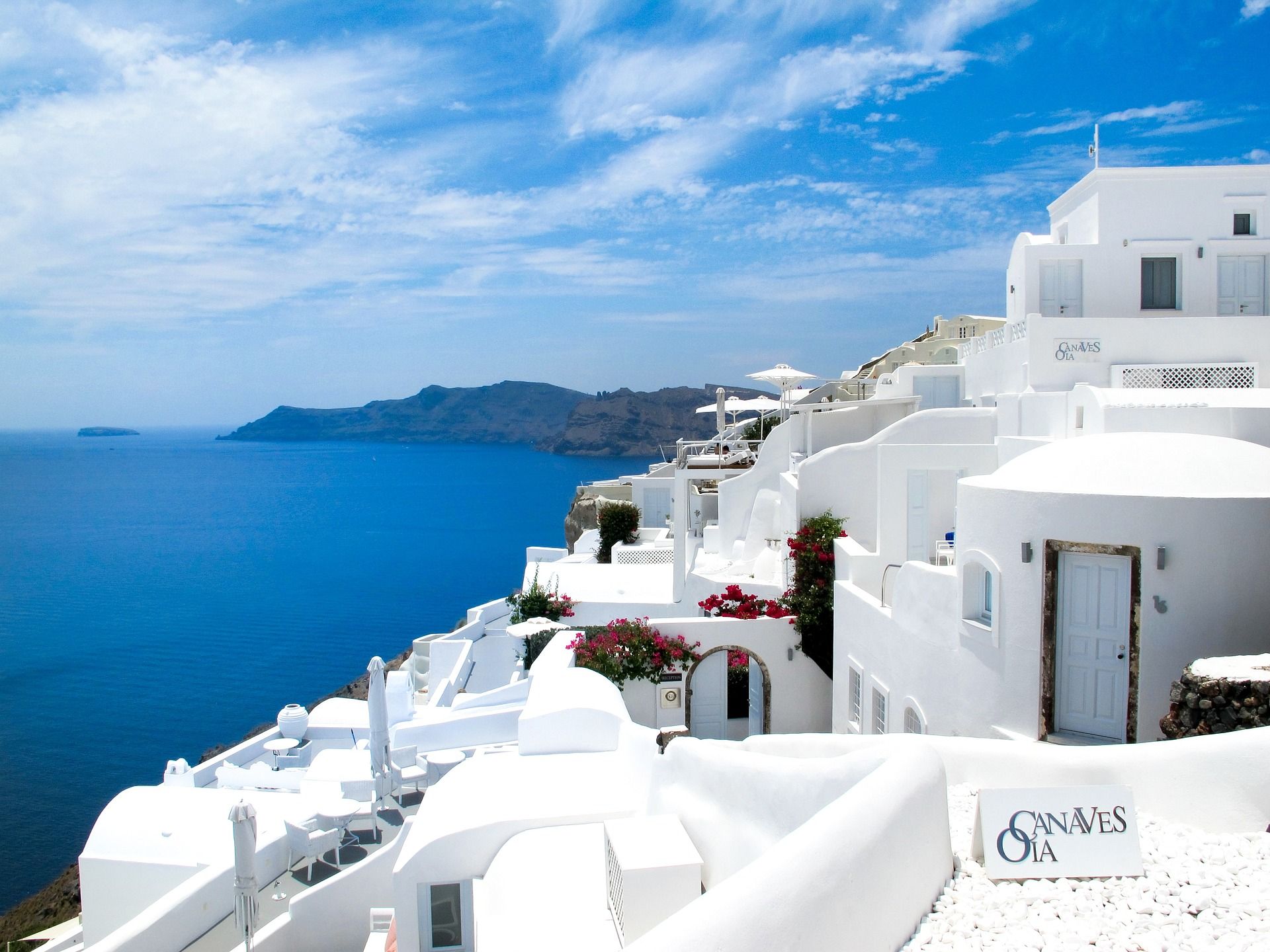 Resort de luxo Canaves Oia em Santorini 