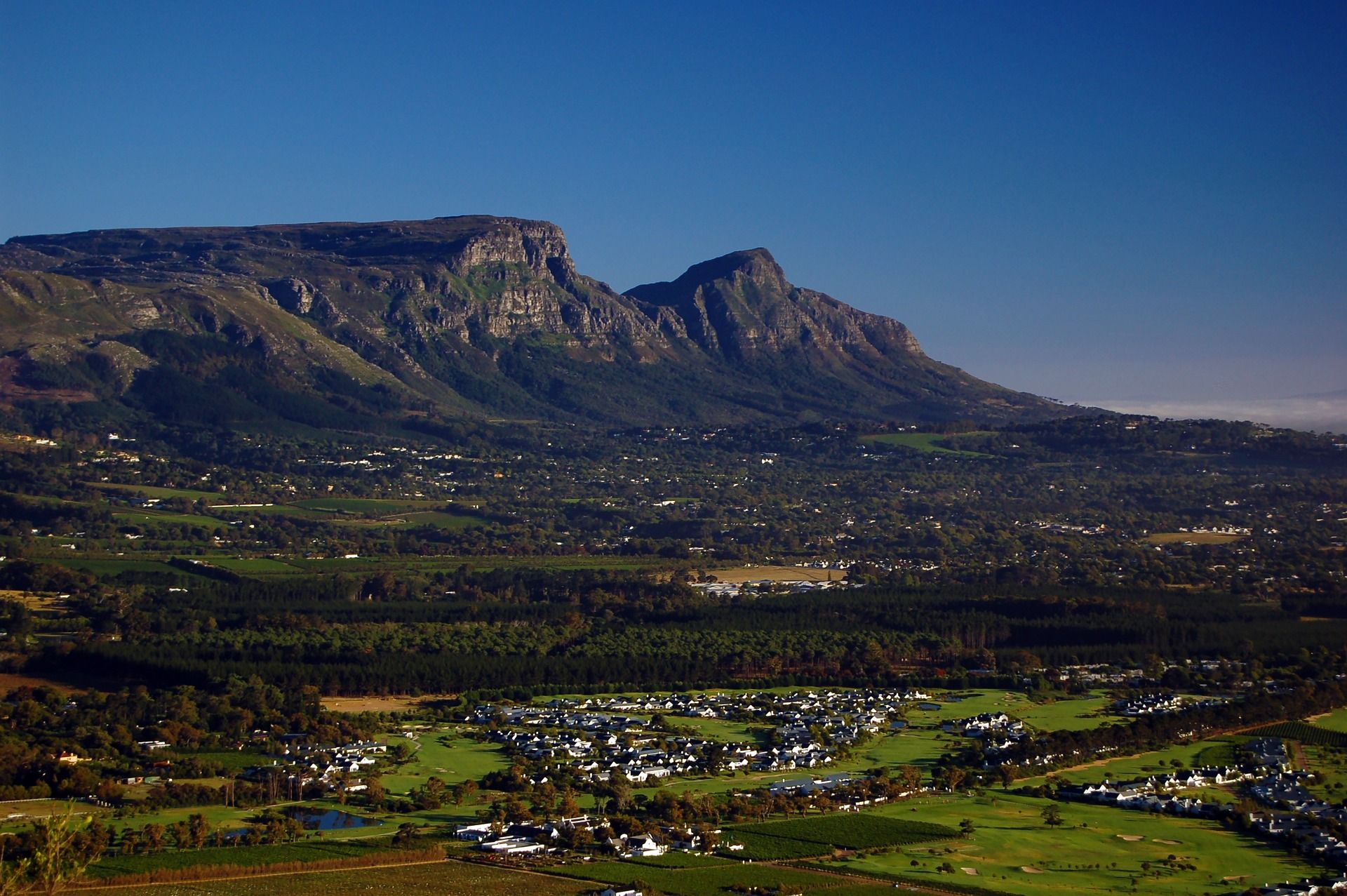 Panoramic view of Cape Winelands, South Africa 
