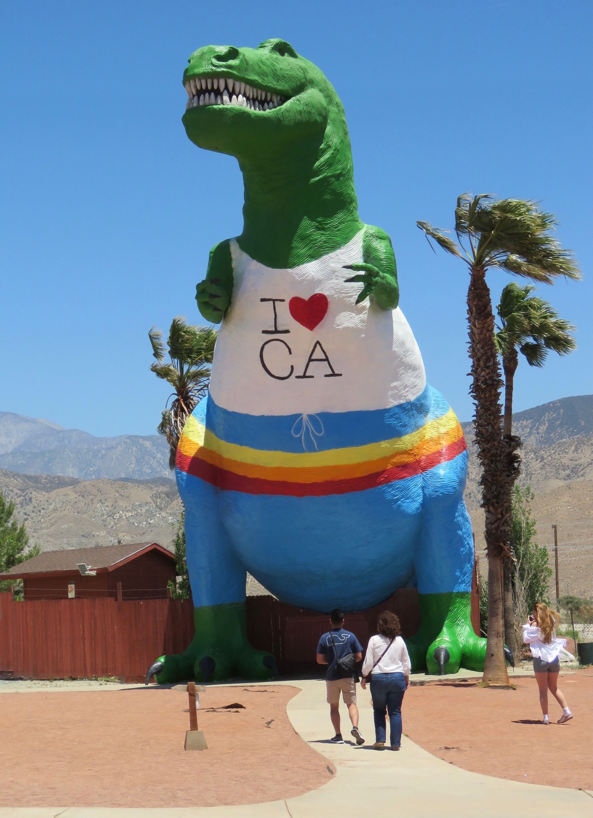 "Mr. Rex" is one of the two Cabazon Dinosaurs roadside attraction on Interstate 10 near Palm Springs, California 