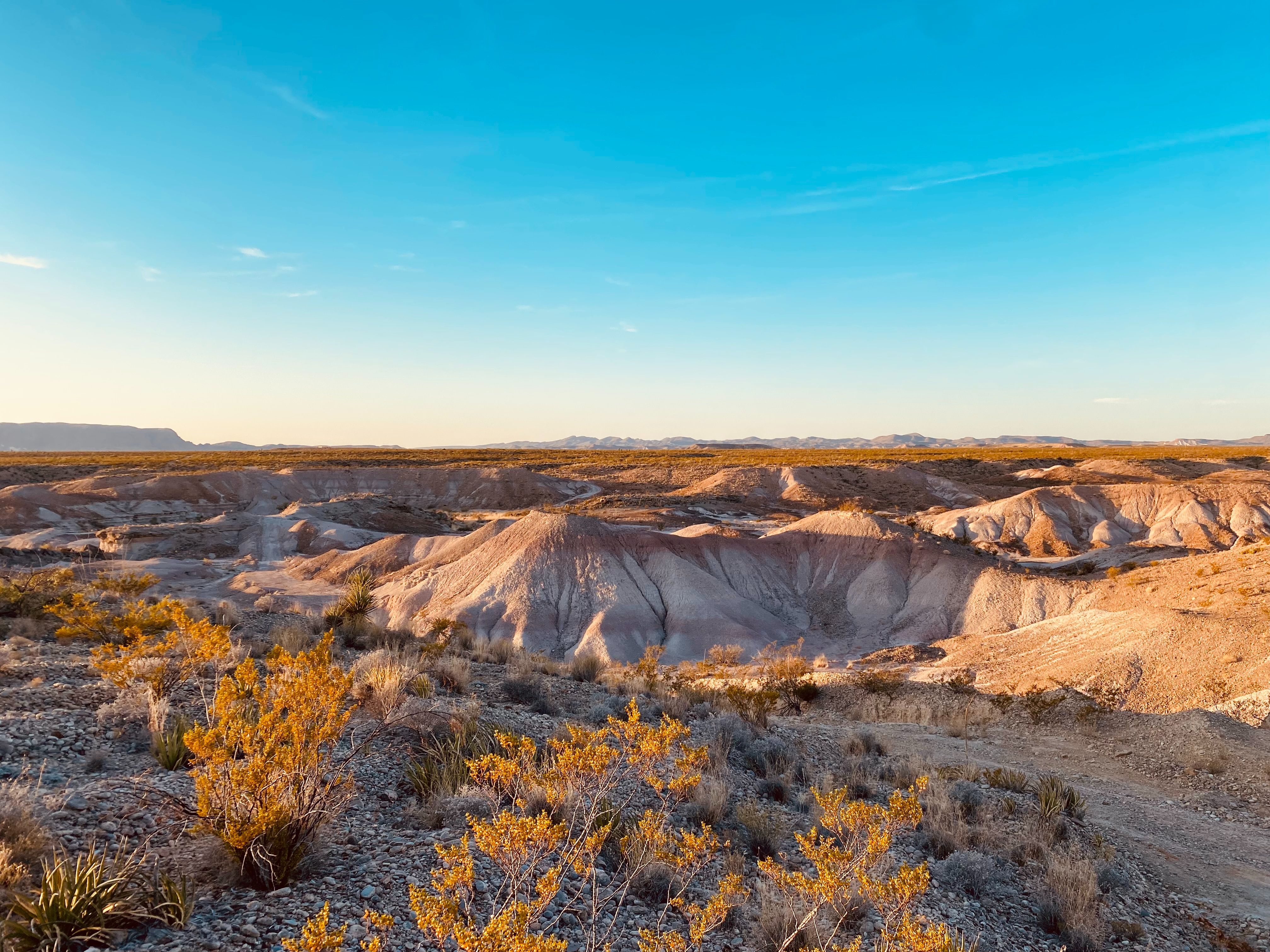 Rocky, dry desert landscape near El Paso 