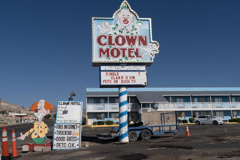 Clown Motel sign in Tonopah, Nevada
