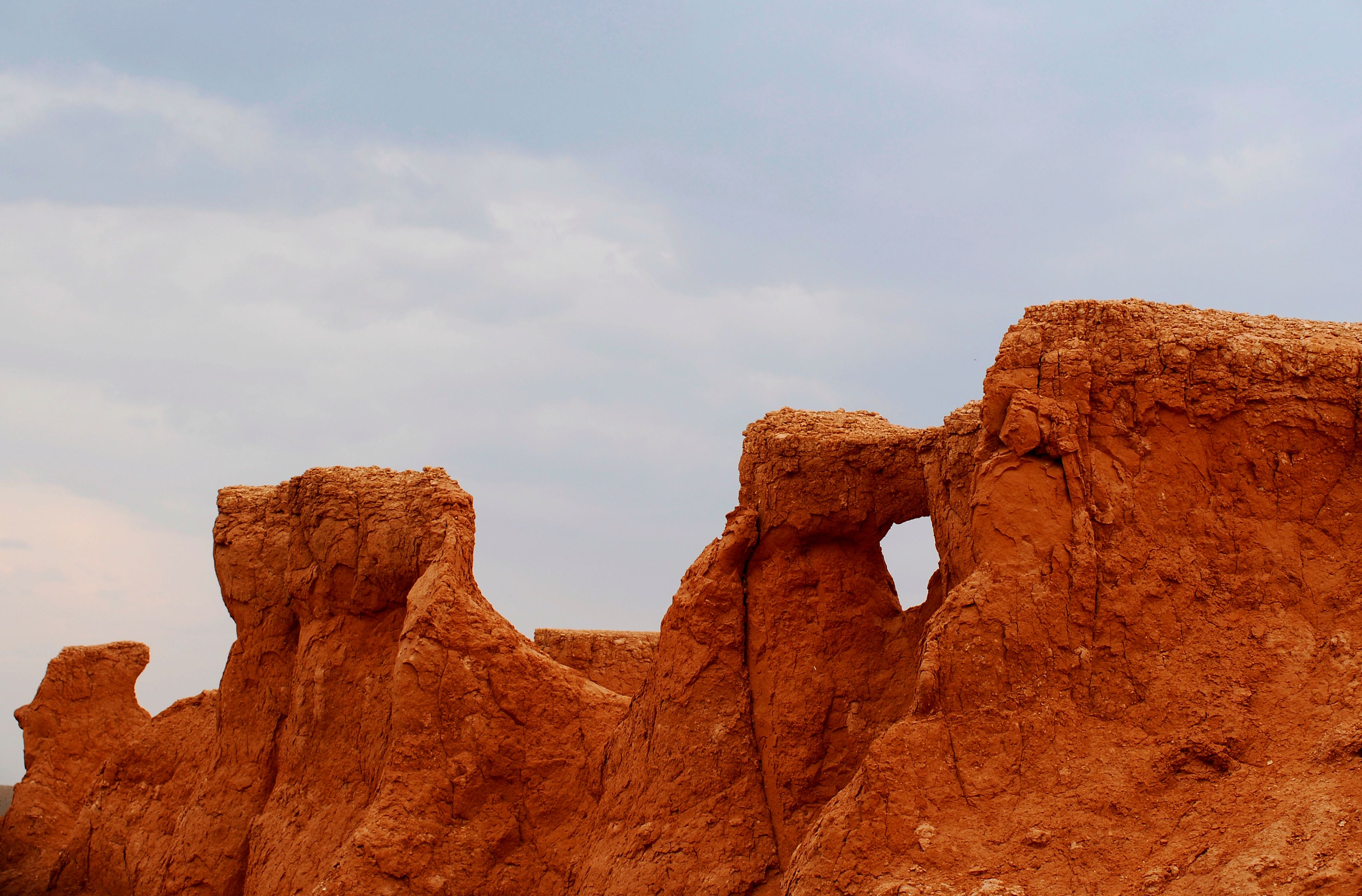 A sandstone at the Flaming Cliffs, the northern Gobi Desert, Mongolia