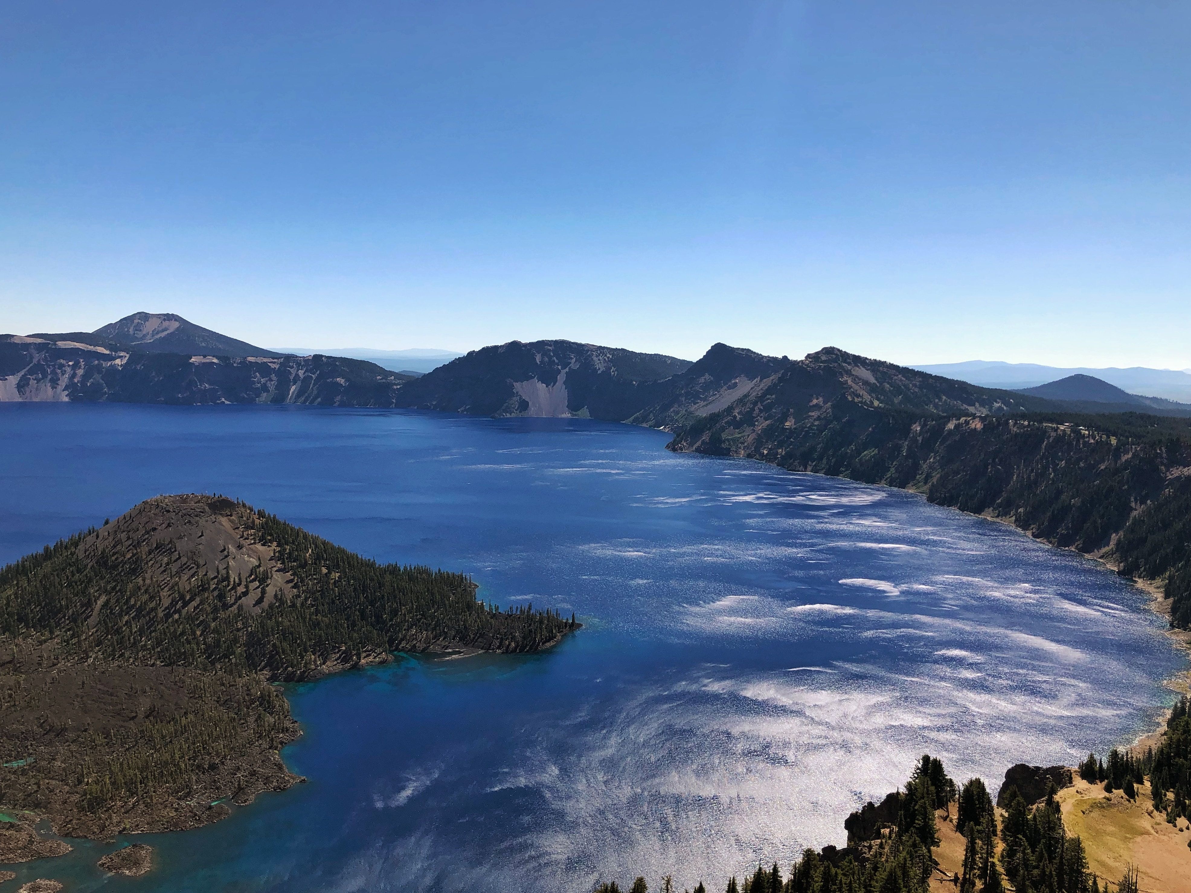 Viewpoint looking over Crater Lake 