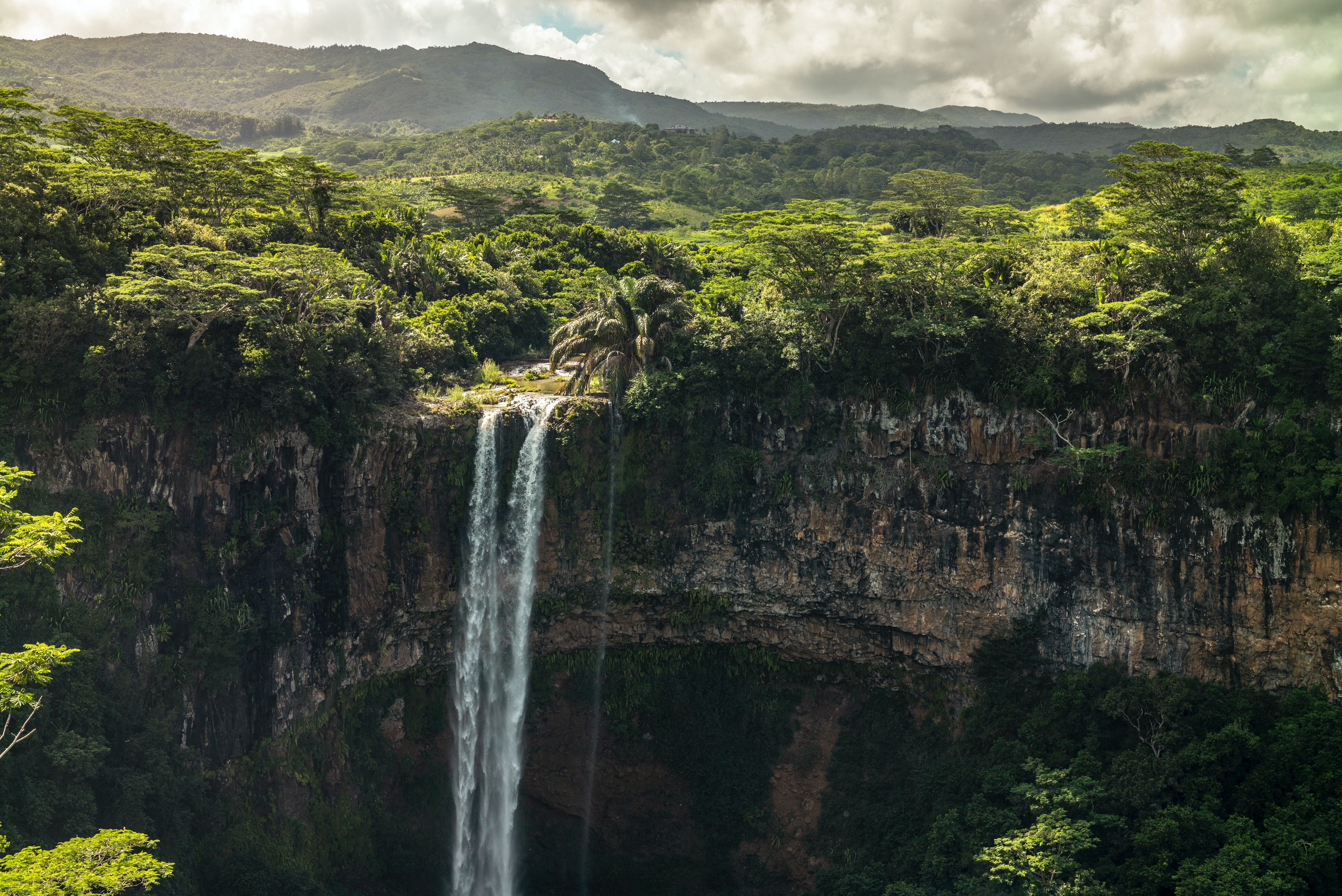 A waterfall in Mauritius
