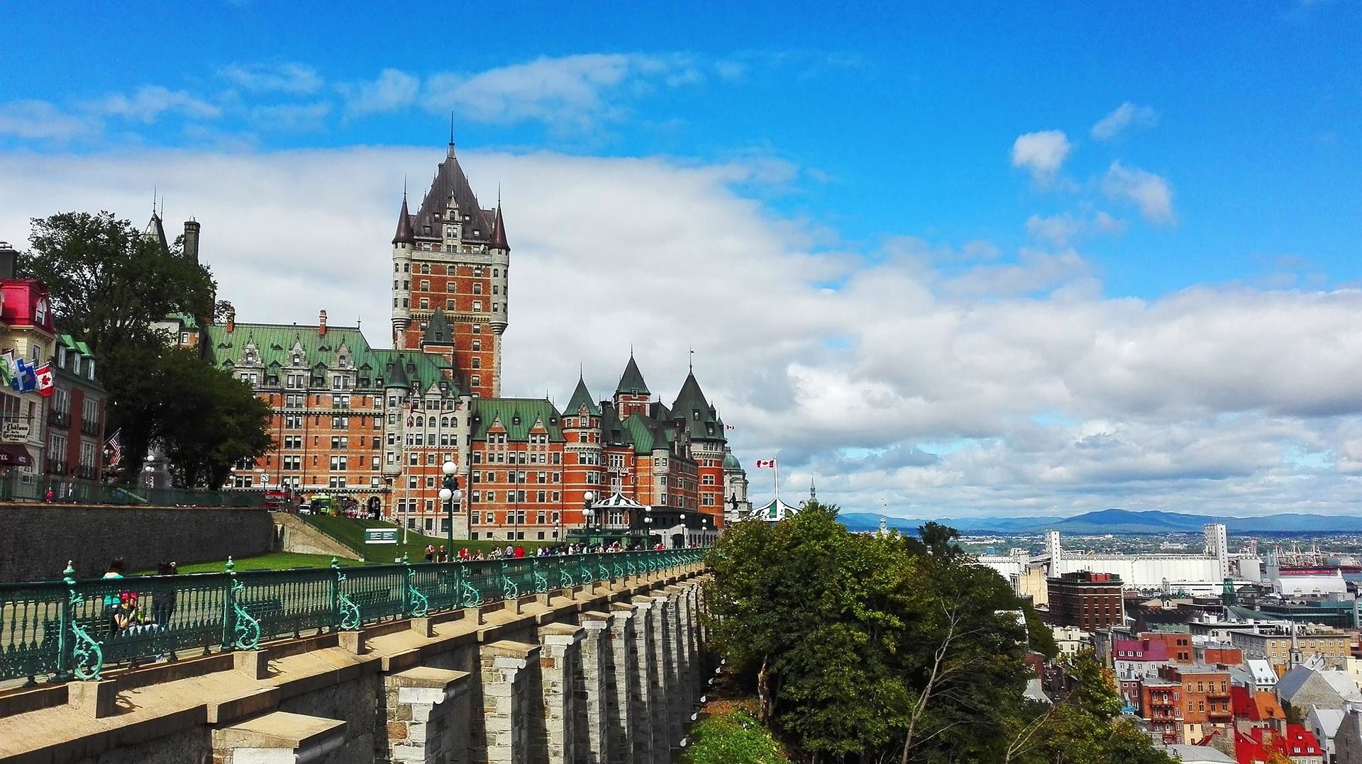 Old Quebec City with Frontenac Chateau