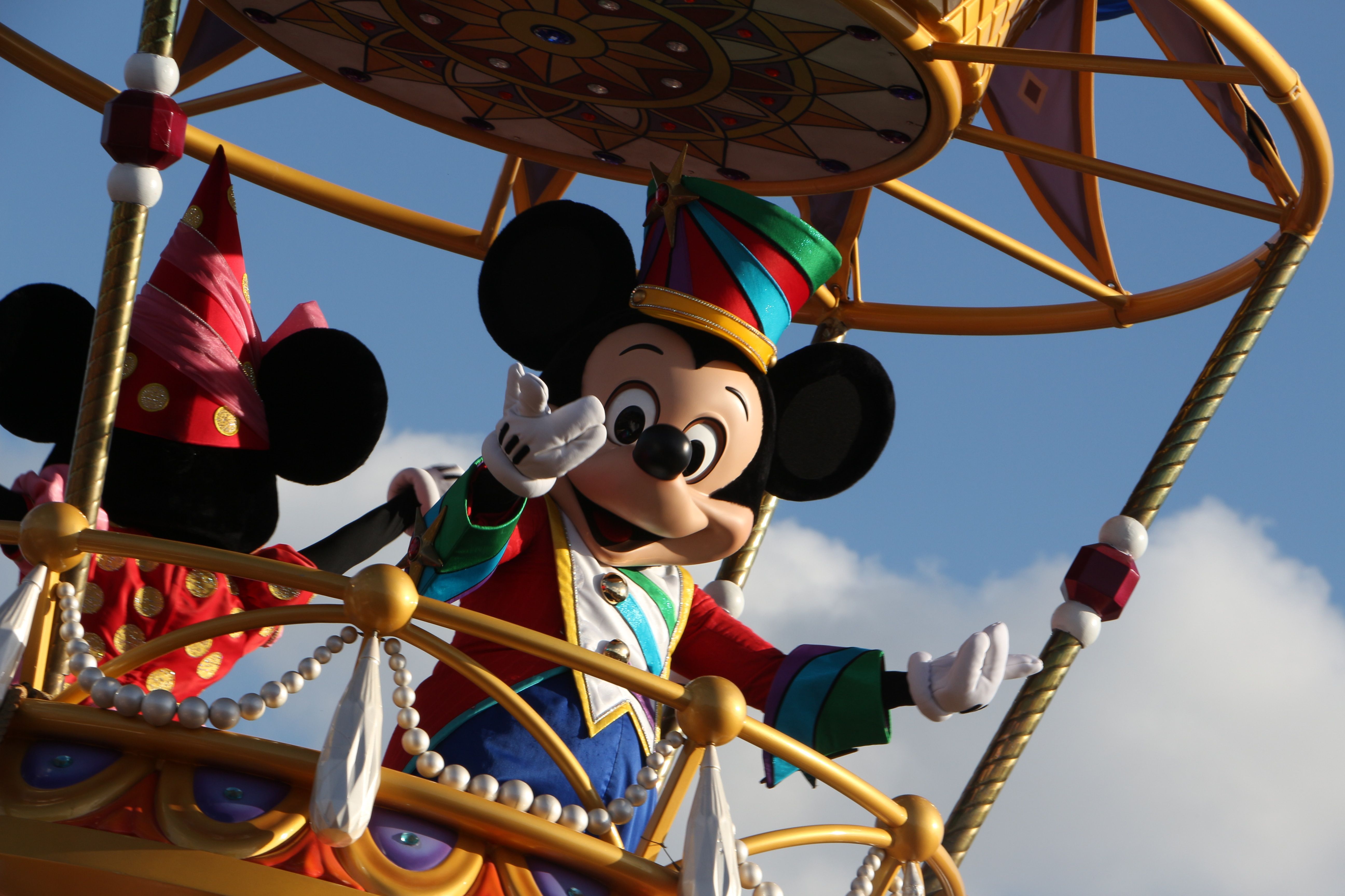 Mickey Mouse Riding A  Roller Coaster In Magic Kingdom Park, Disney World, Orlando, Florida