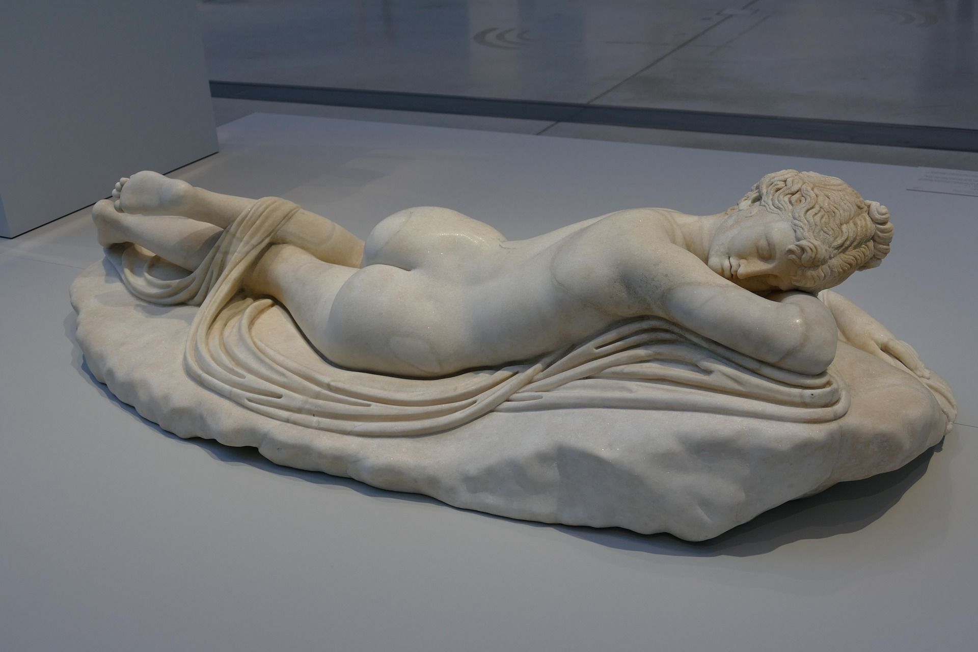 Marble statue Hermaphroditus Louvre Museum