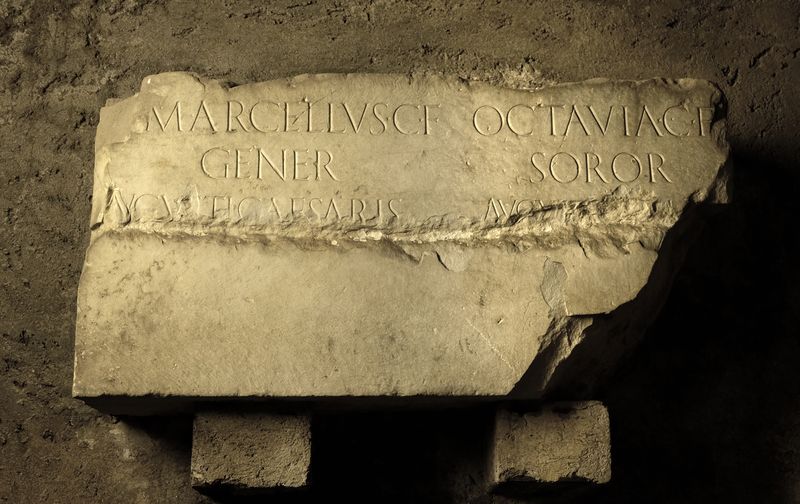 Inscription on the tomb of Marcellus and Octavia
