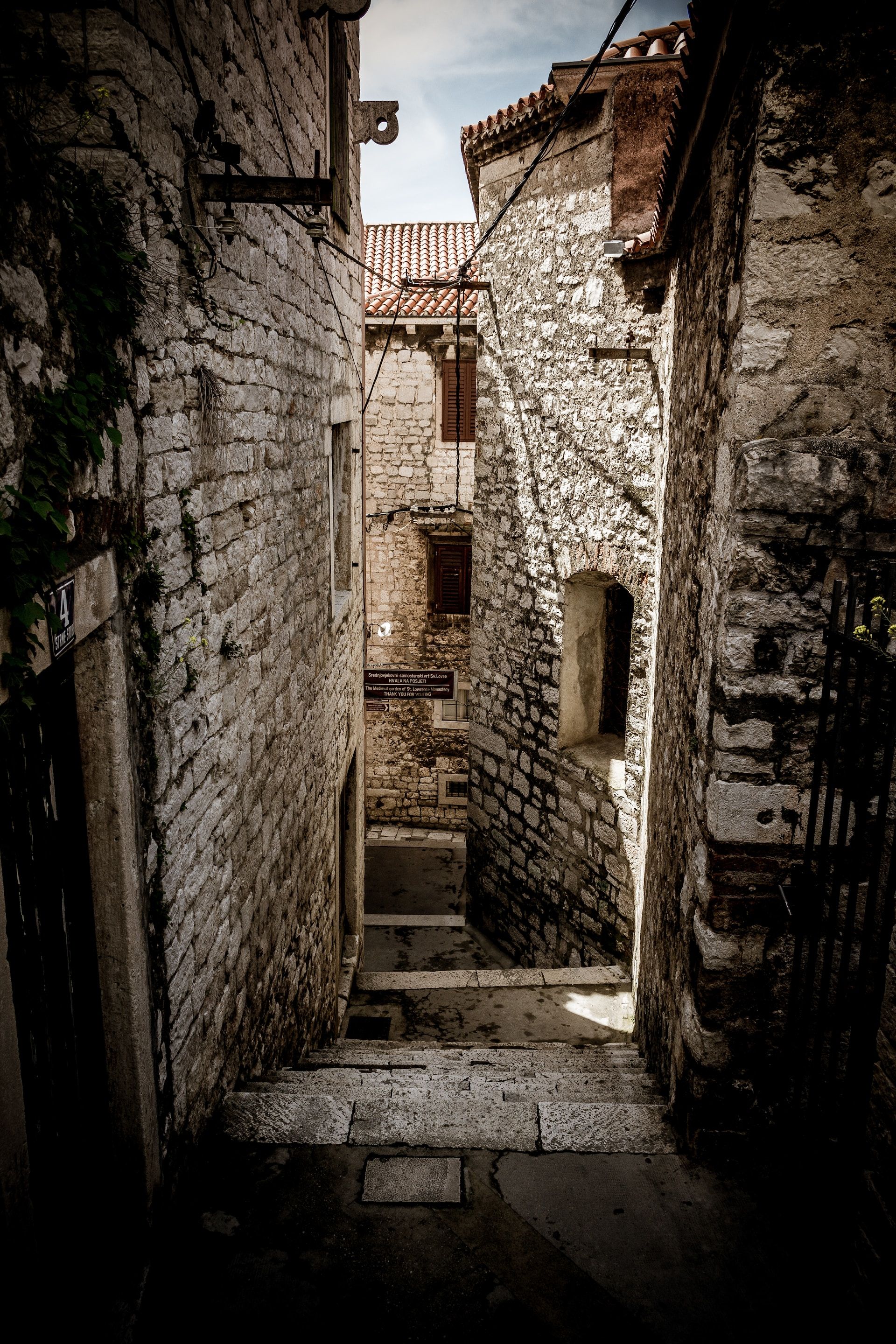 Charming streets and alleyways of Sibenik, Croatia