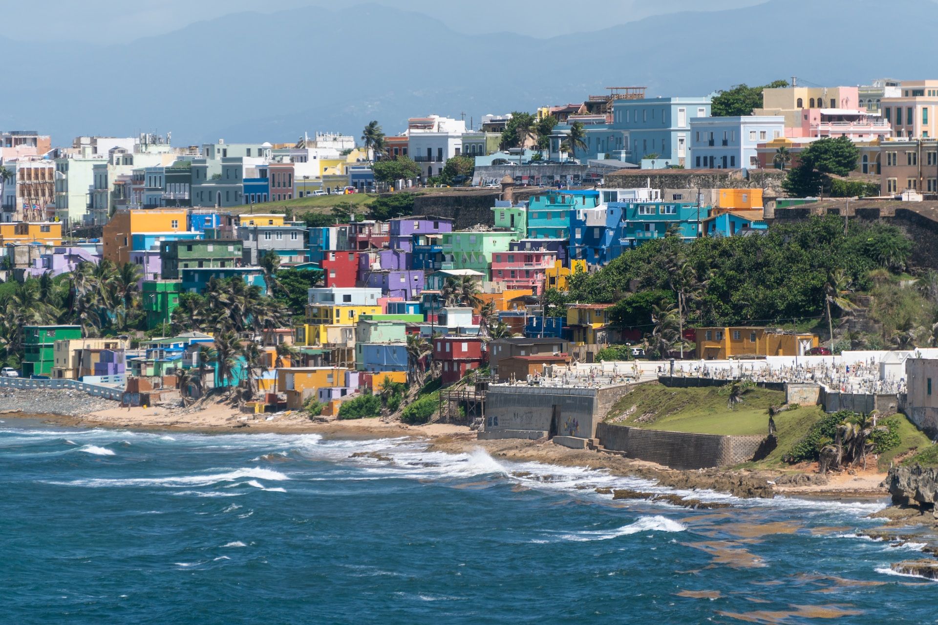 The vibrant La Perla neighborhood in San Juan, Puerto Rico.