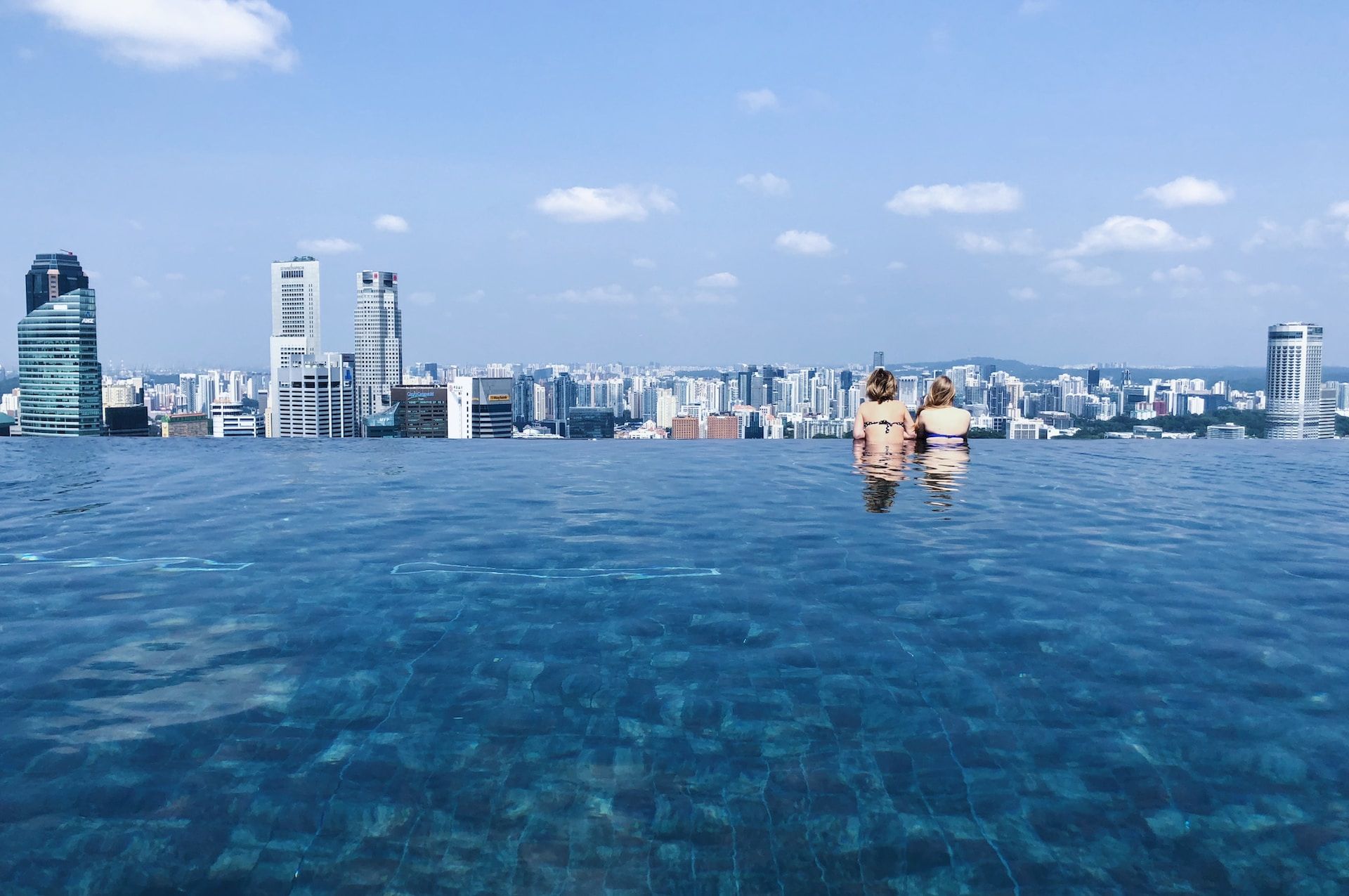 Rooftop pool in Singapore