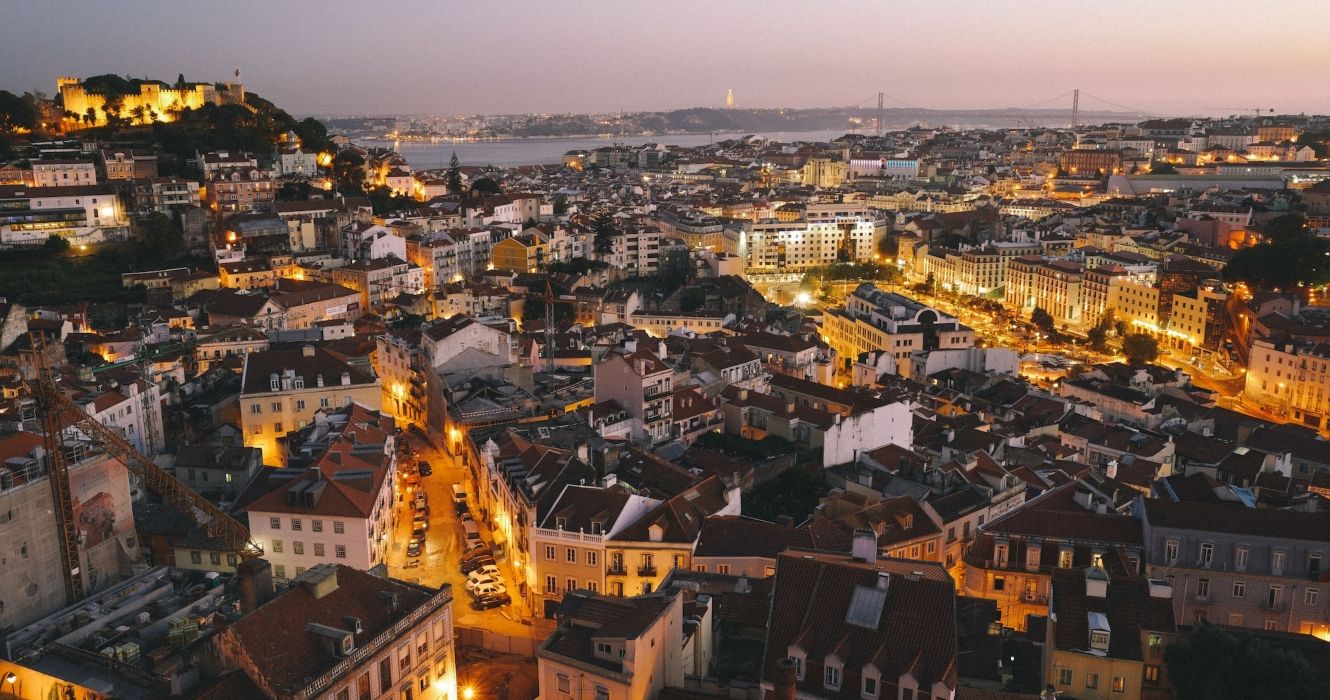 Lisbon Portugal at dusk