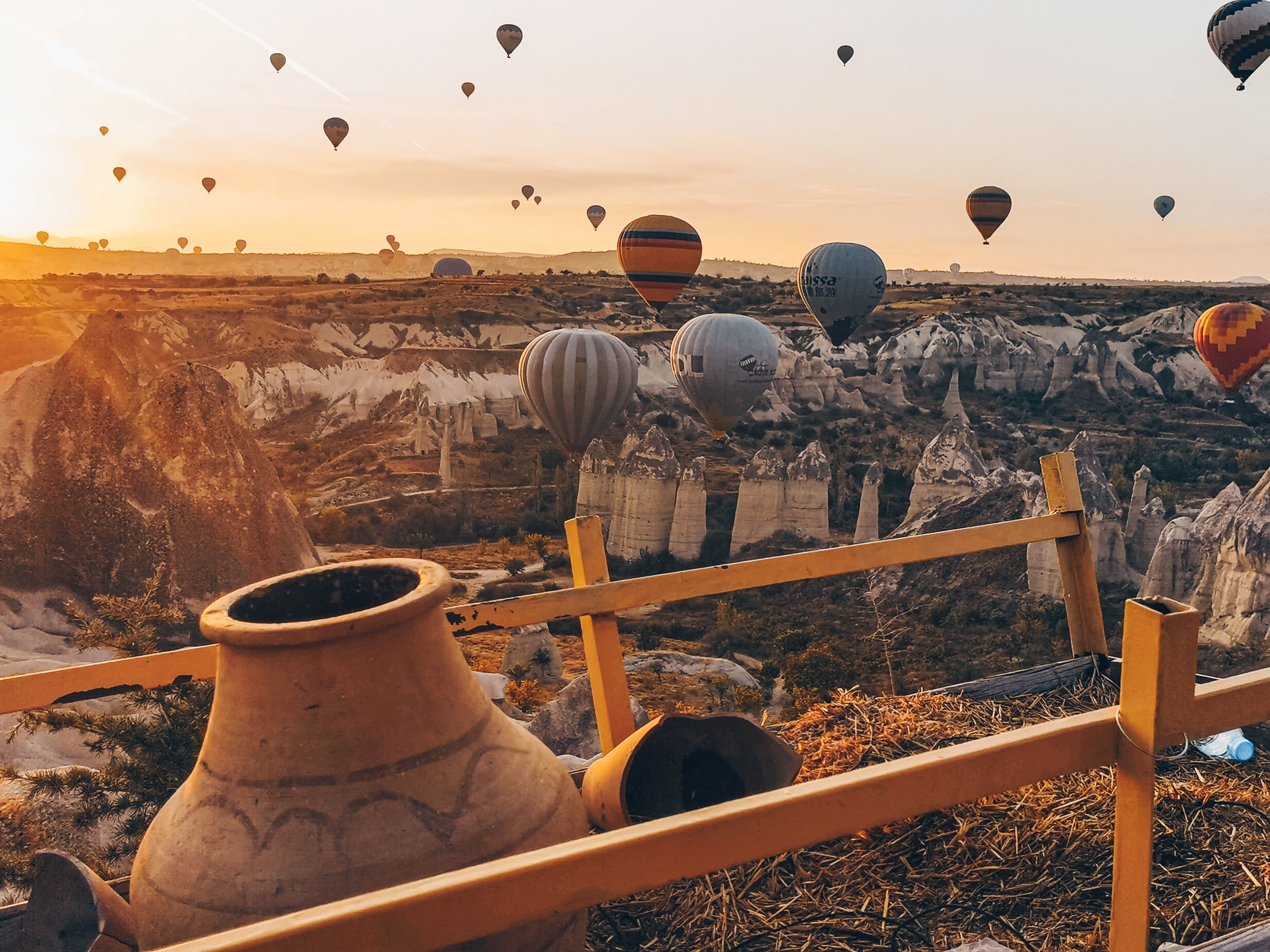 Hot air balloons in Cappadocia, Turkey