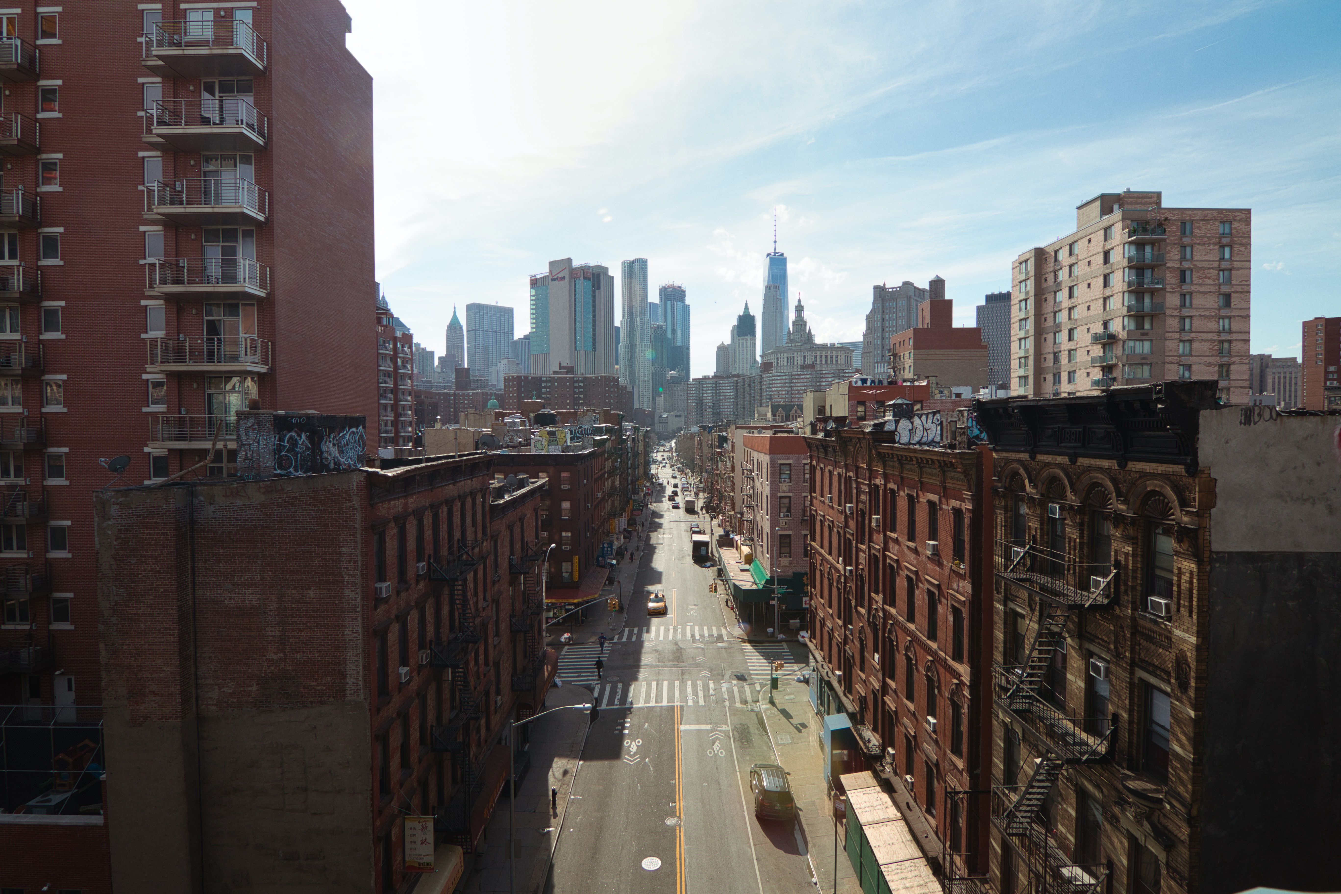 Vista da rua de Nova York