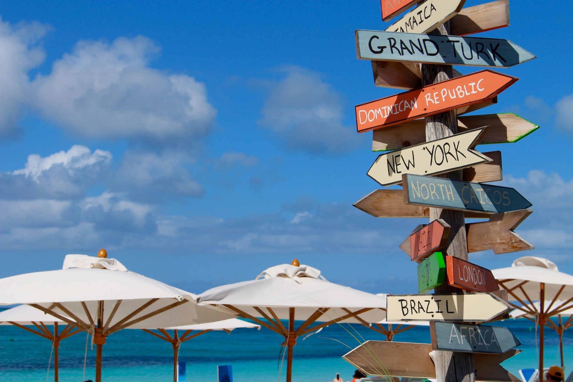 Signs at Grace Bay, Turks and Caicos