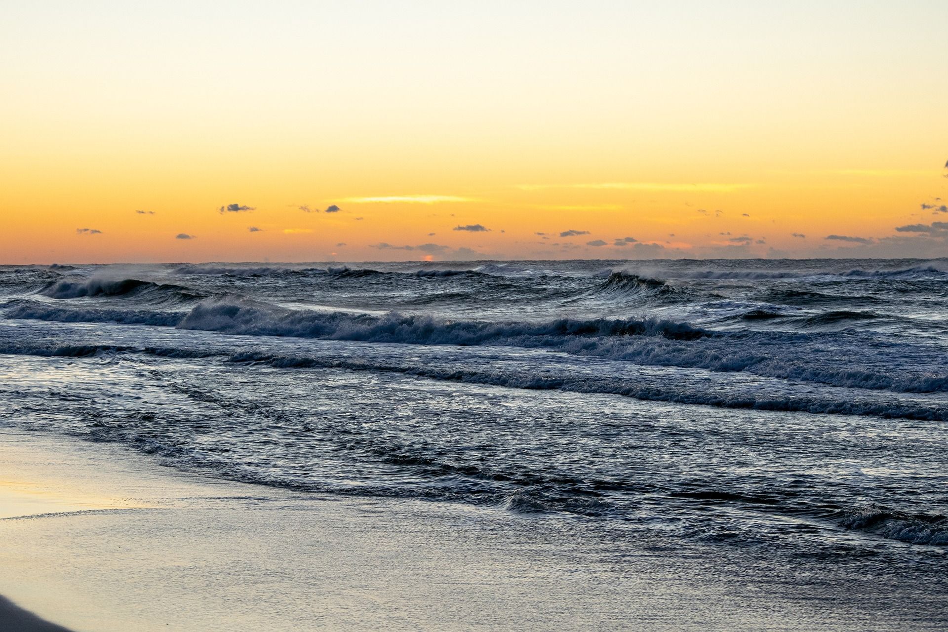 Pensacola, pôr do sol na praia da Flórida