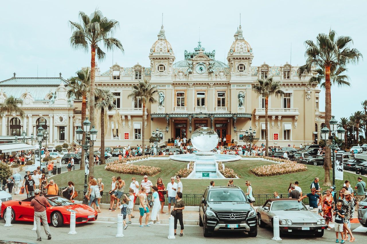 People out the Monte Carlo Casino