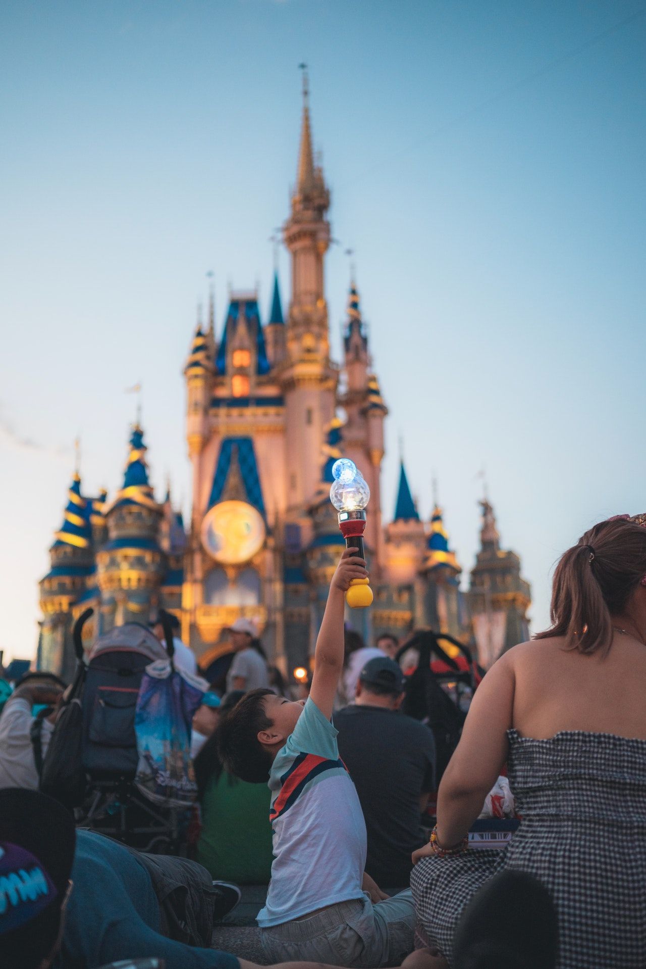 People Enjoying The Magic Kingdom Moment In Disney World