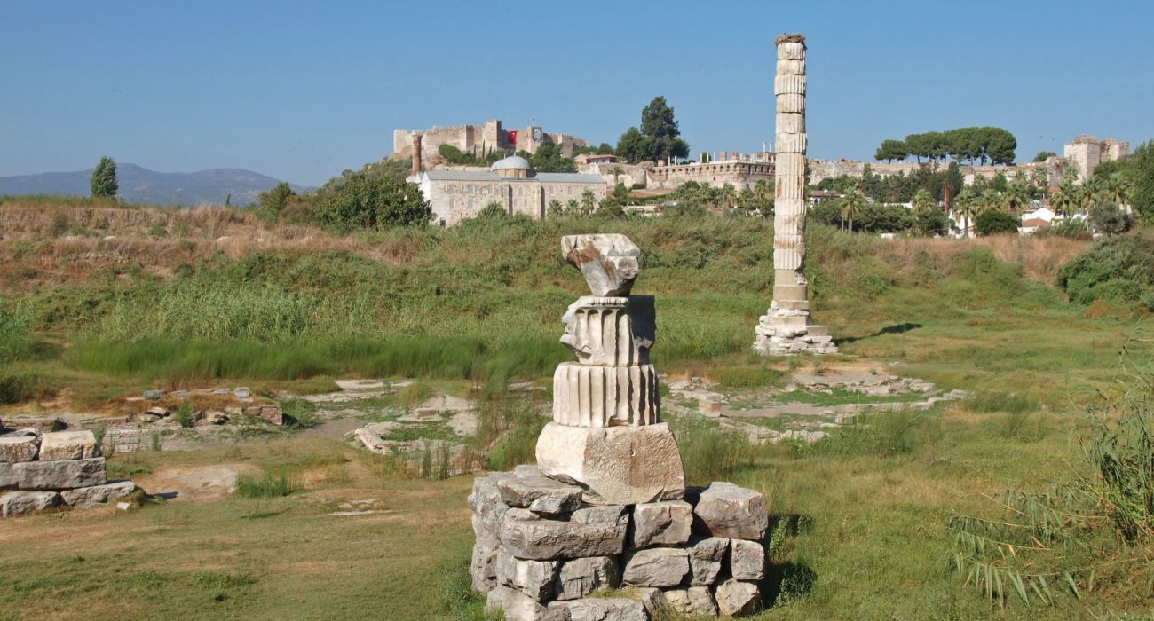 Ruins of temple of Artemis in Turkey