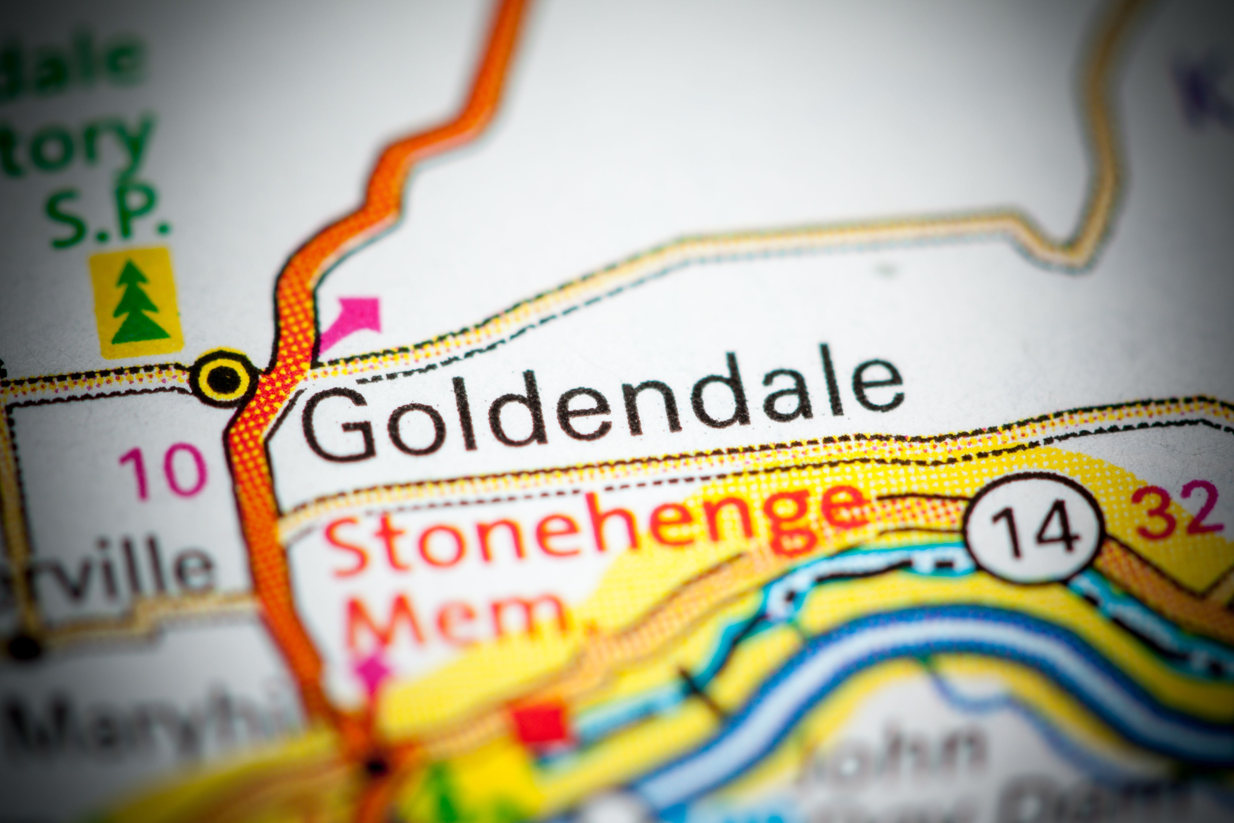 Goldendale on a map