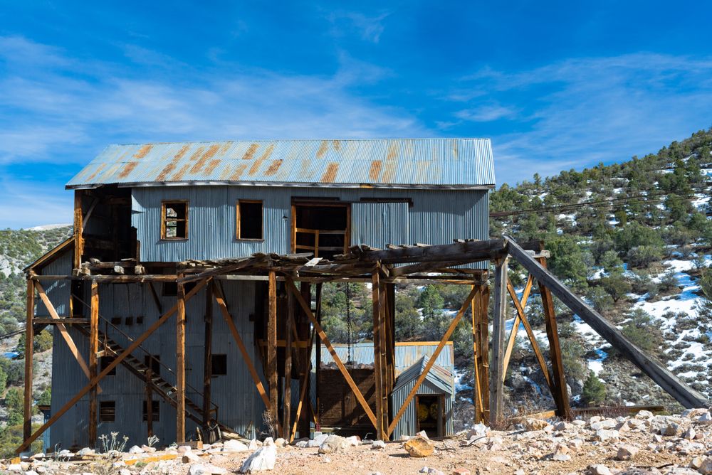 The main ore processing building at Belmont Mill, White Pine County, Nevada, USA