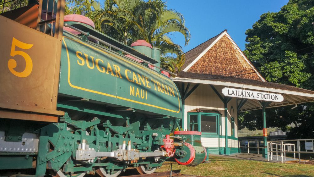 The sugar cane train station in Lahaina