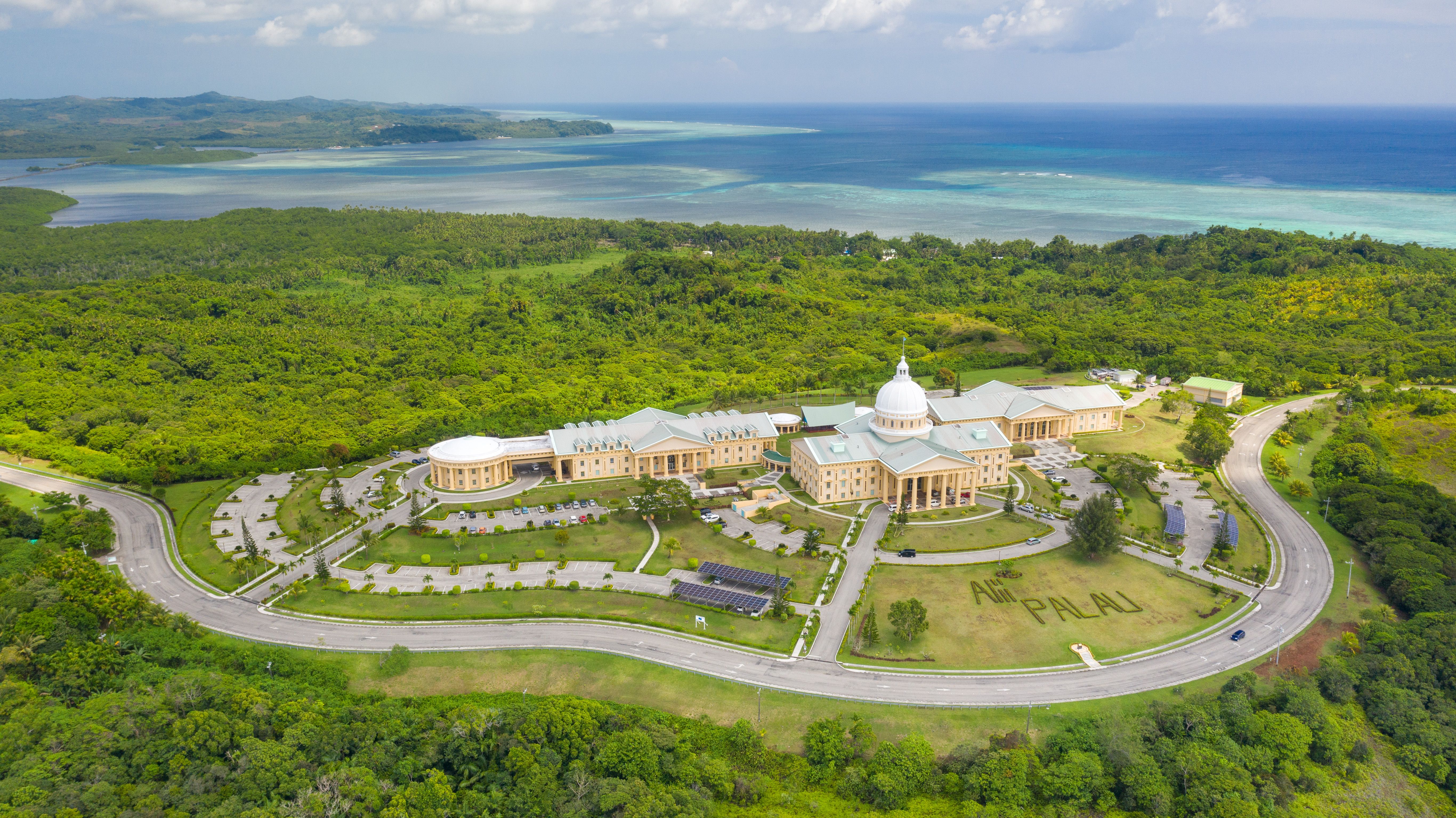 Capitol building in Ngerulmud, Palau, one of the world's youngest countries 