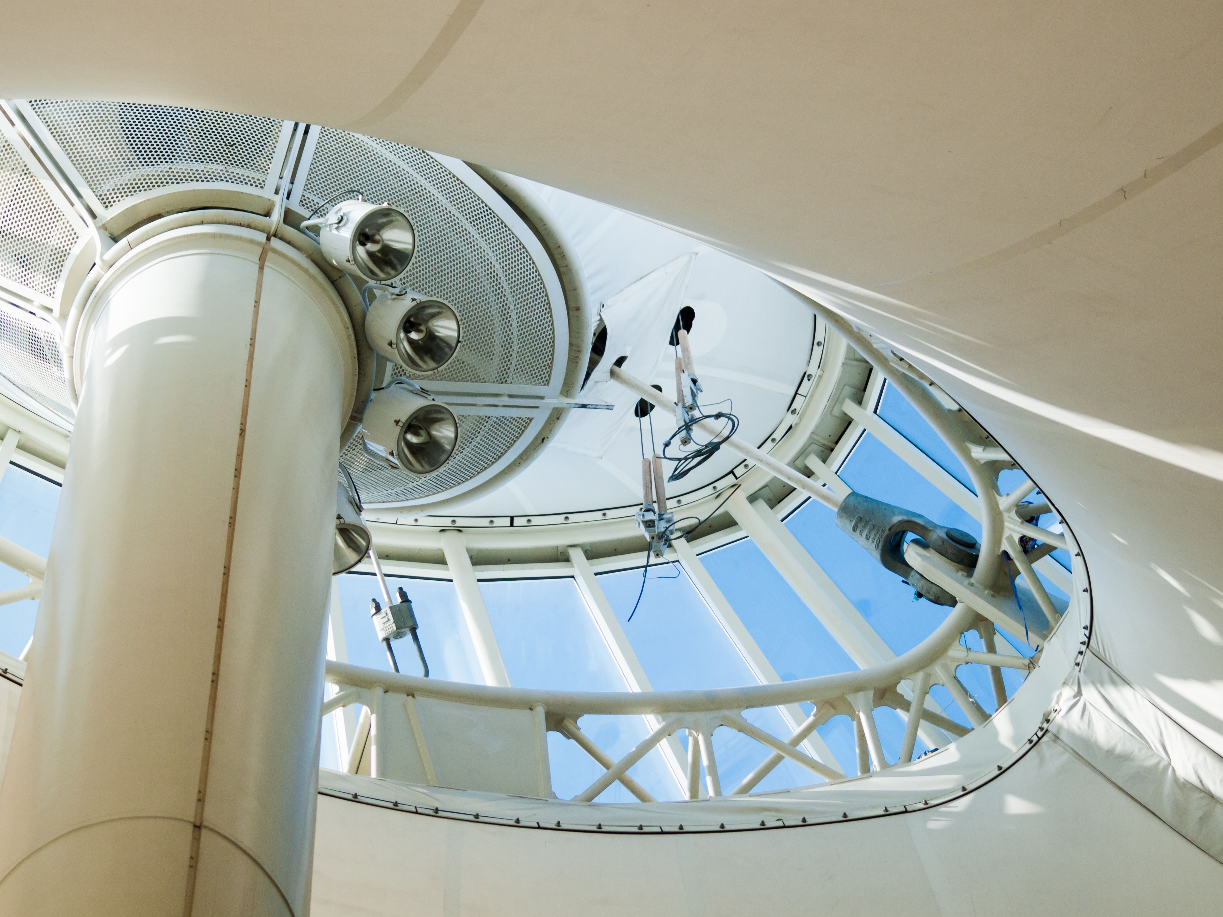 spiral stairs inside denver international airport