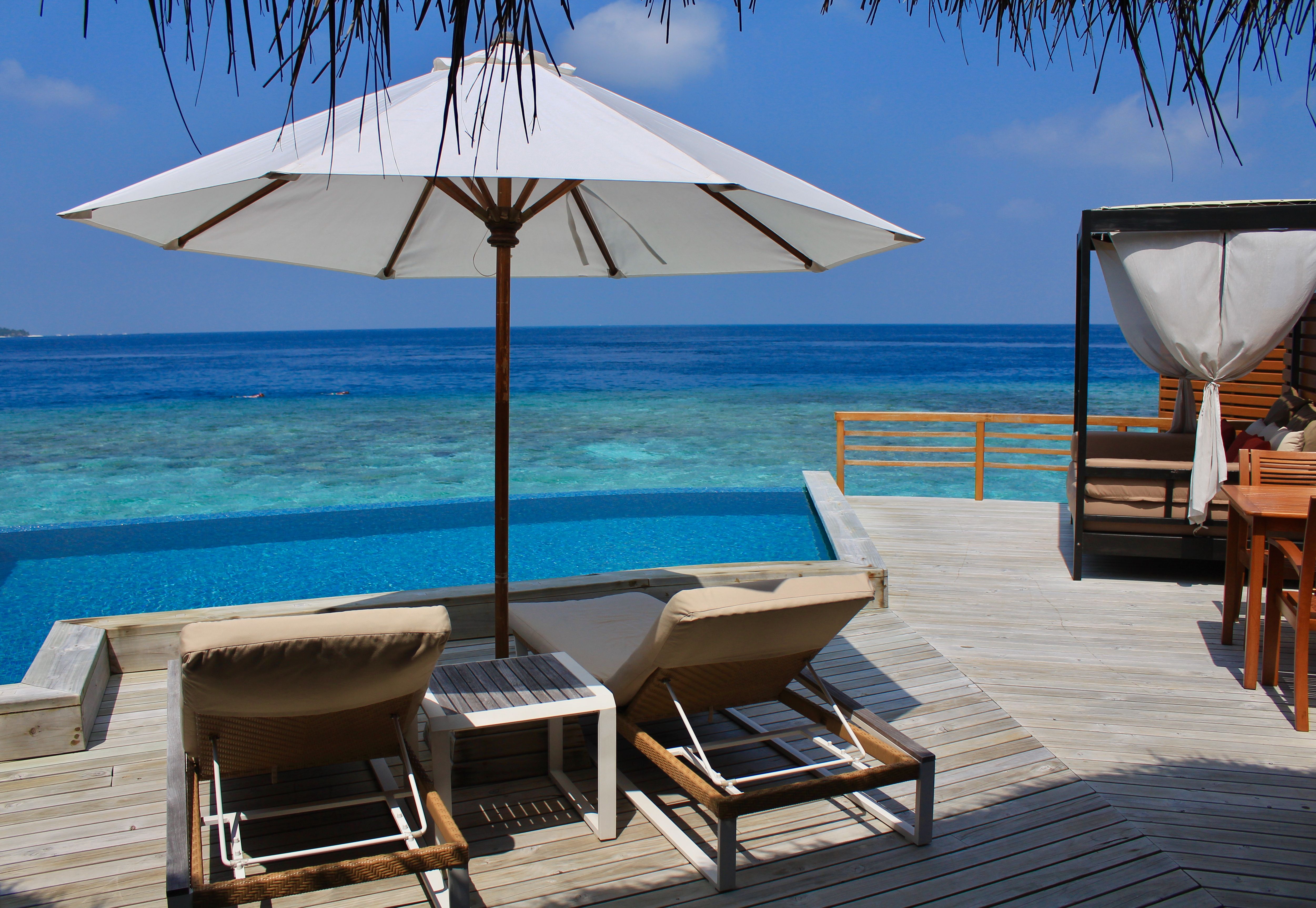 hotel balcony in the Maldives