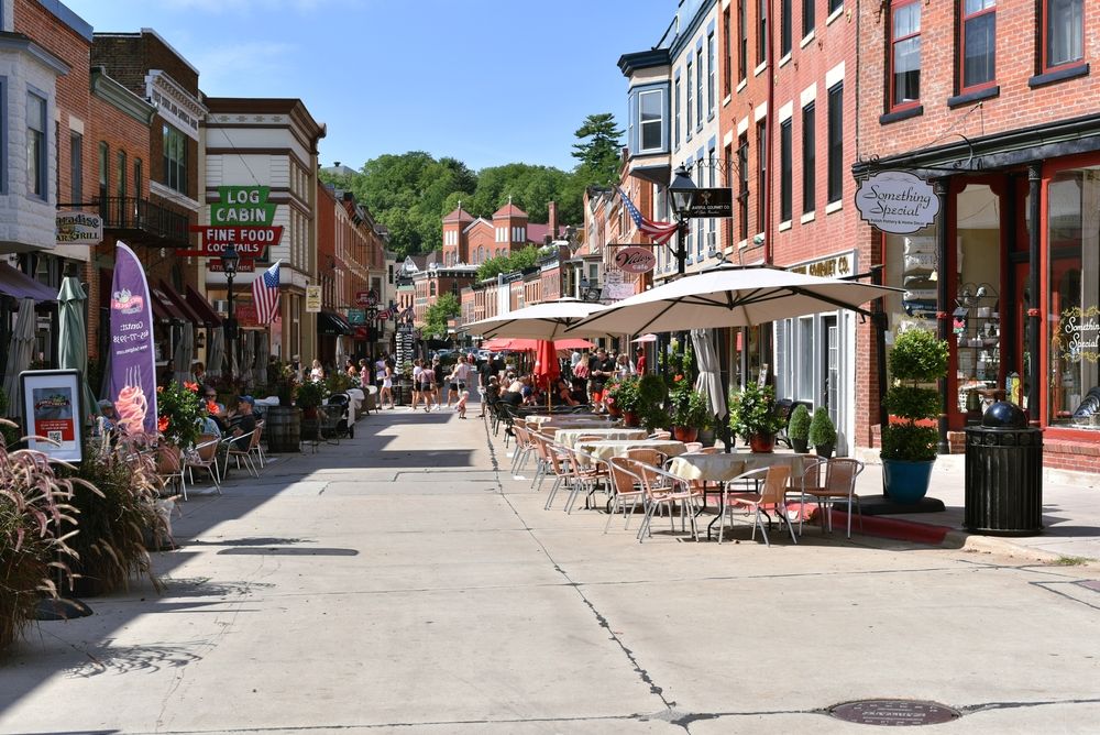 Various shops in downtown Galena, Illinois