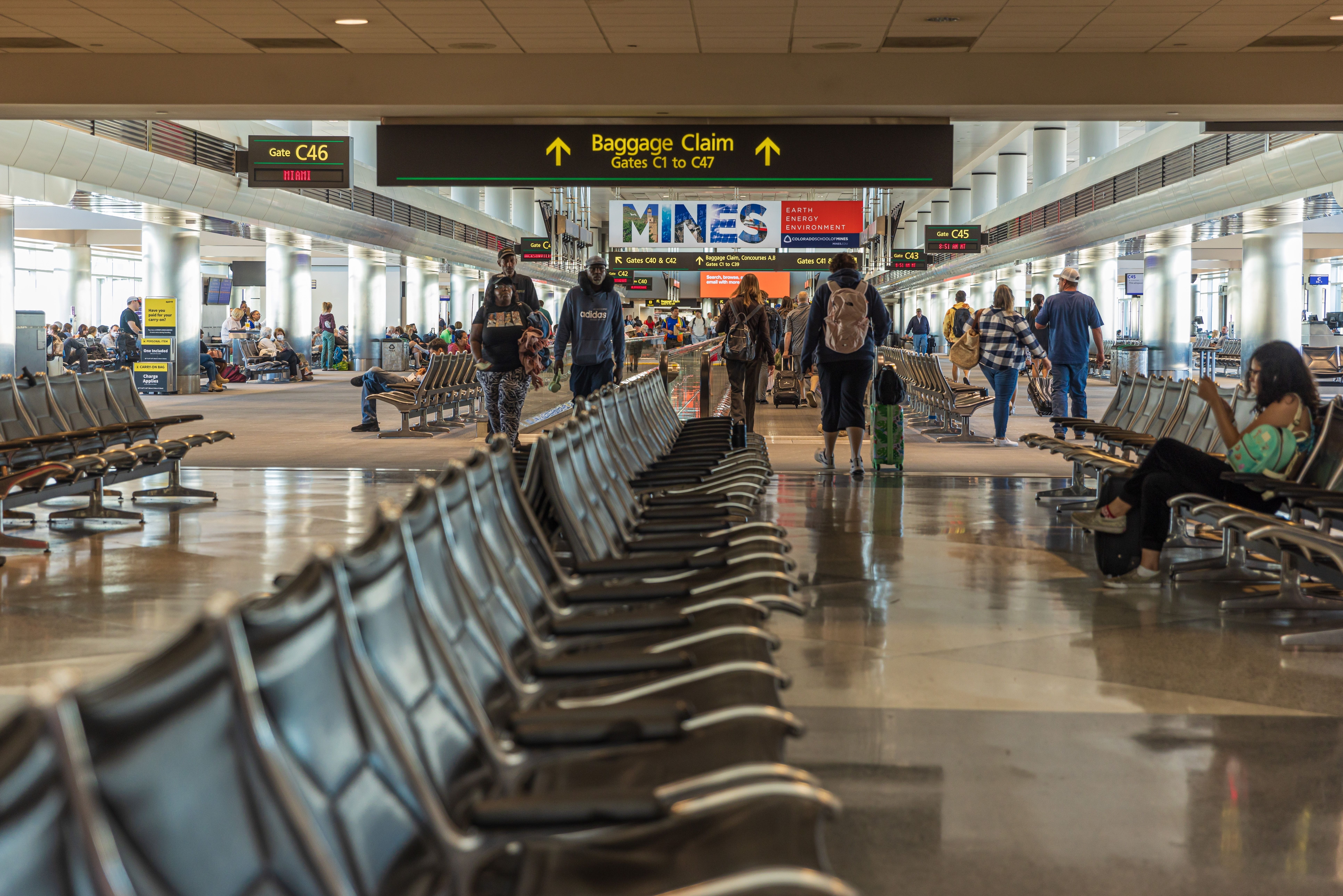 seating area at denver international airport