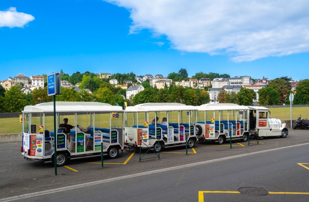 Small tourist train at Lourdes, France