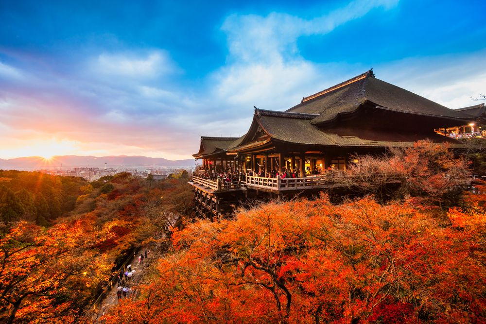 Autumn Color at Kiyomizudera Temple in Kyoto, Japan