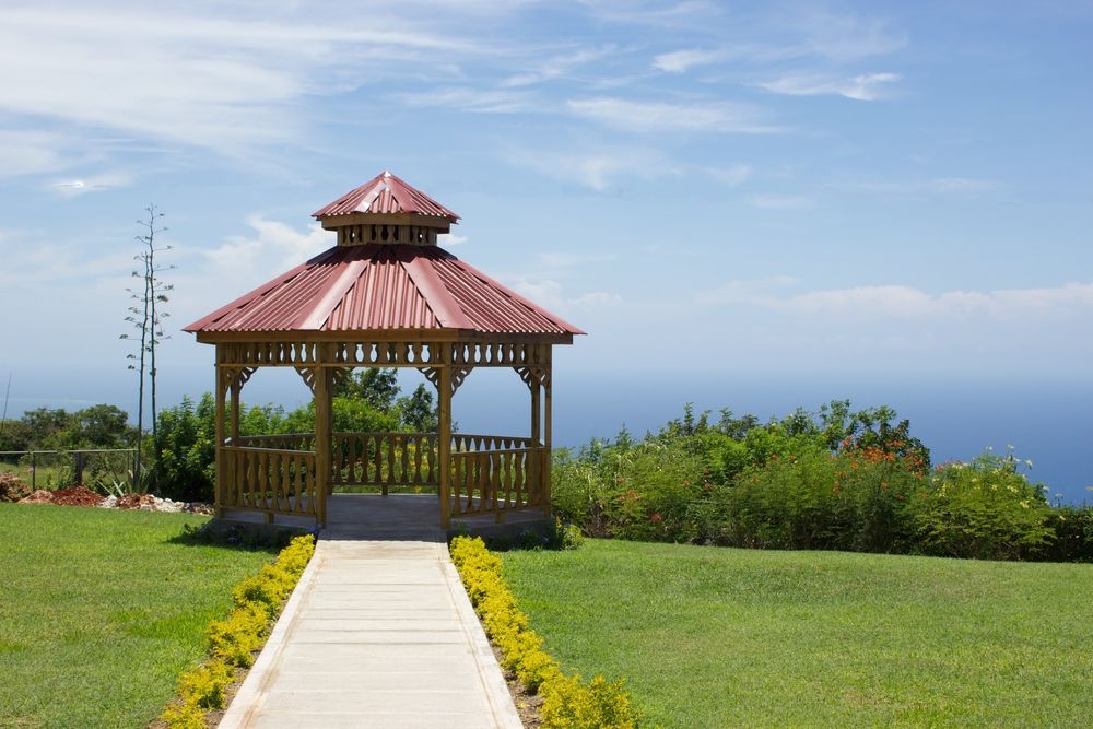 The gazebo at Lovers' Leap in Jamaica