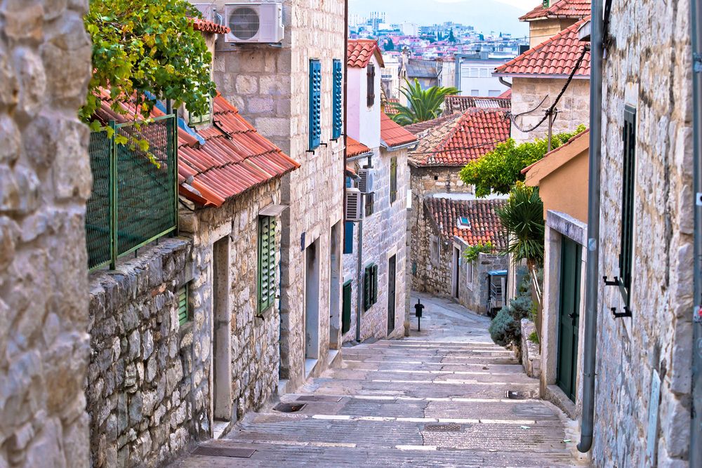 Street in Split Old Town, Croatia