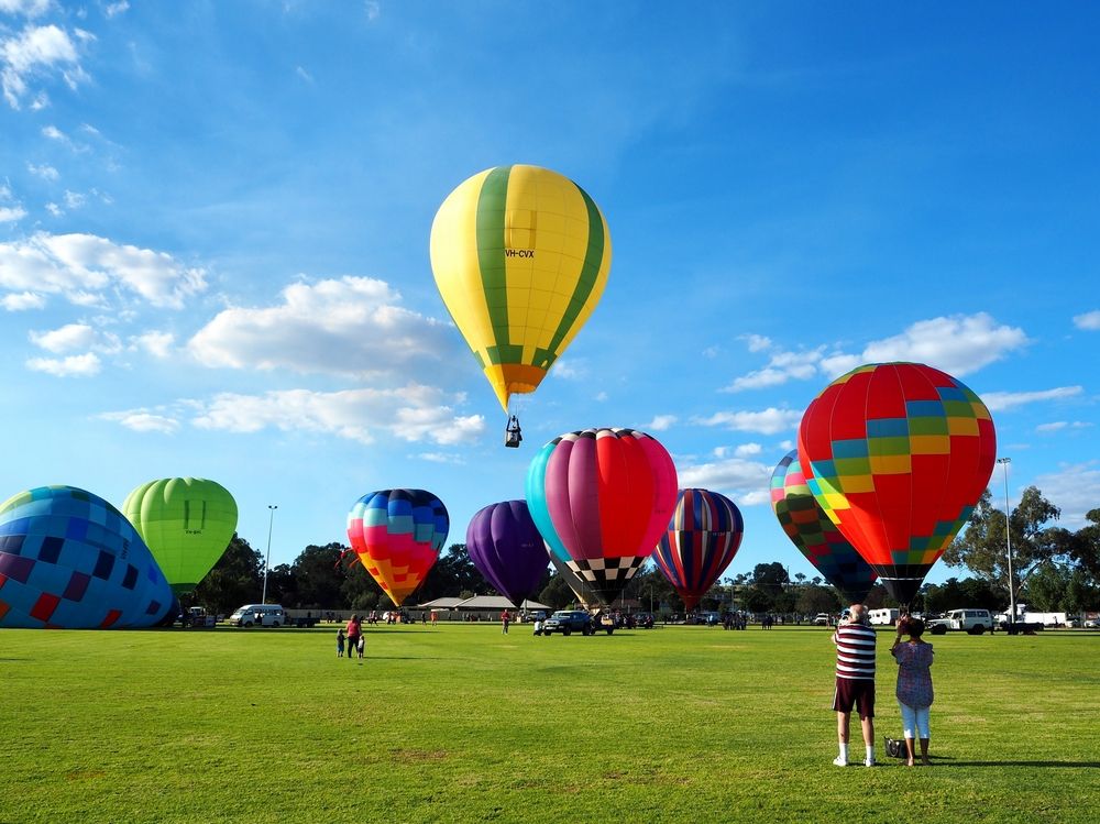 Hot air balloons in Canowindra, Australia