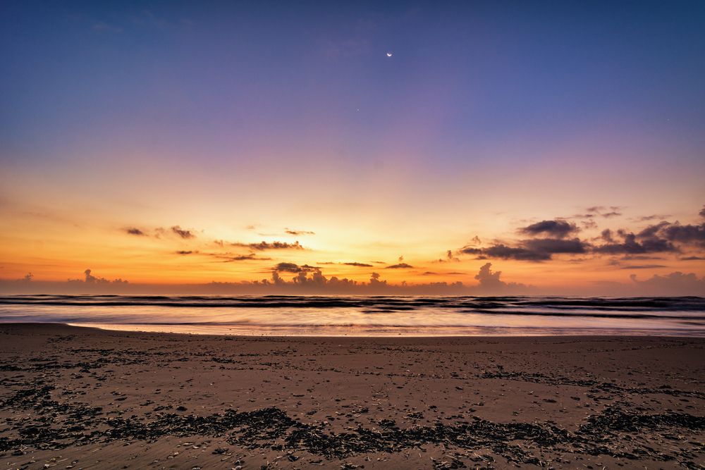 Sunset over Boca Chica Beach, Texas