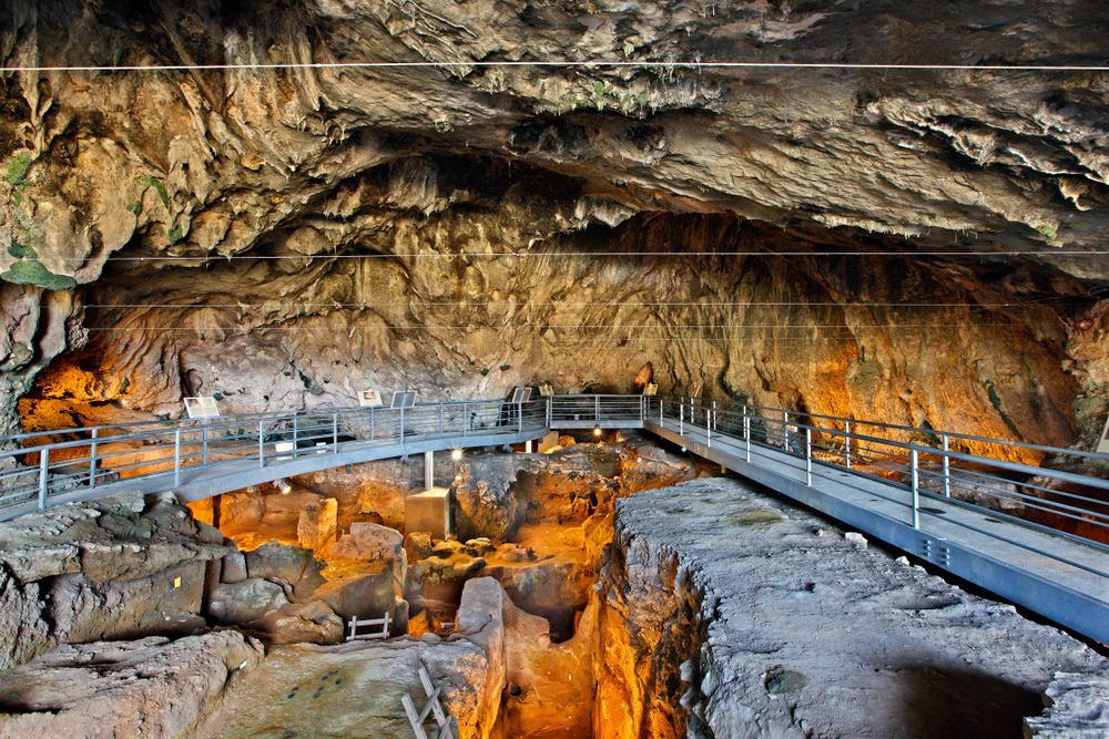 Theopetra Cave, a prehistoric site in Meteora, Thessaly, Greece