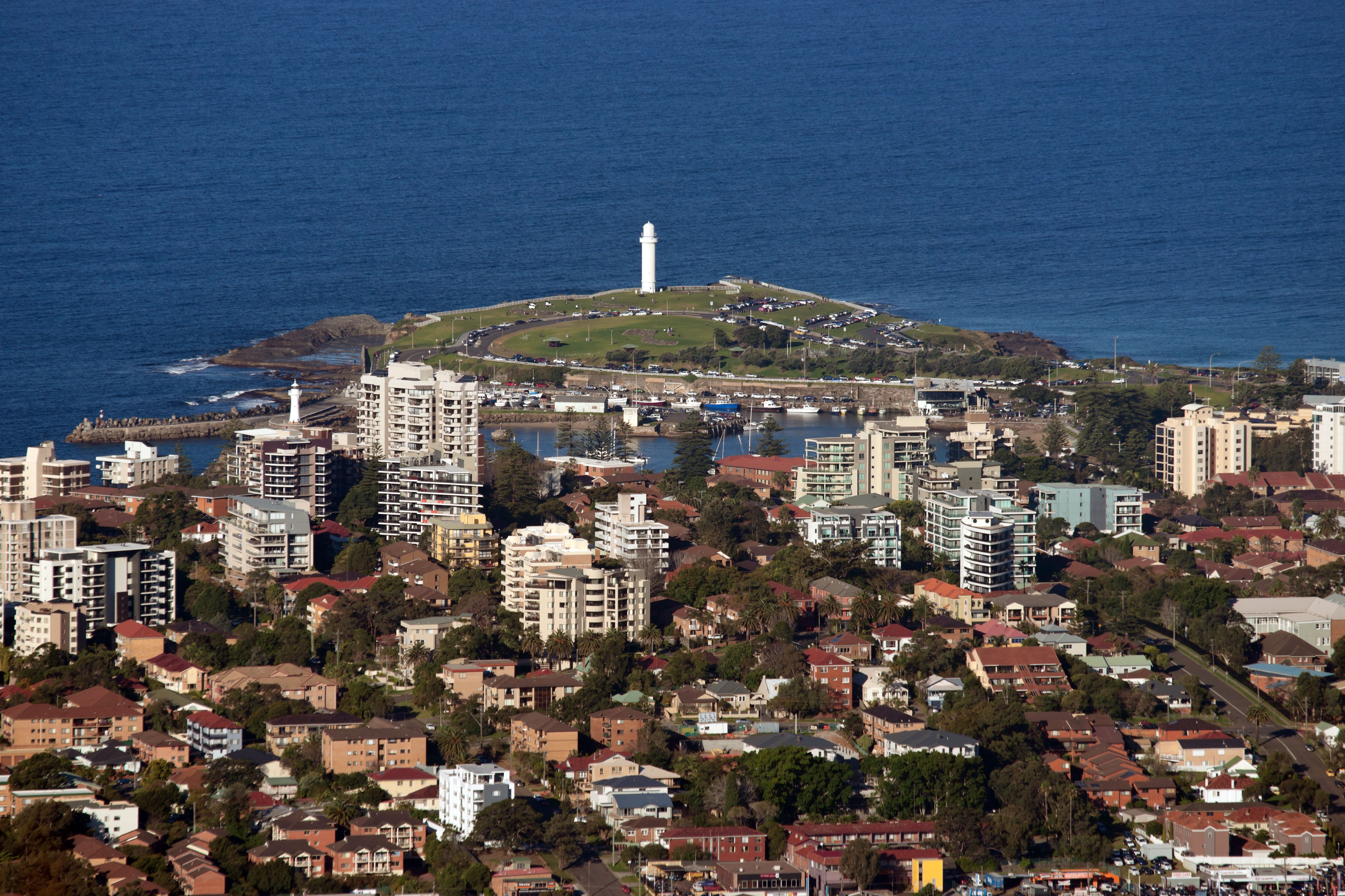 Wollongong City view with surbubs