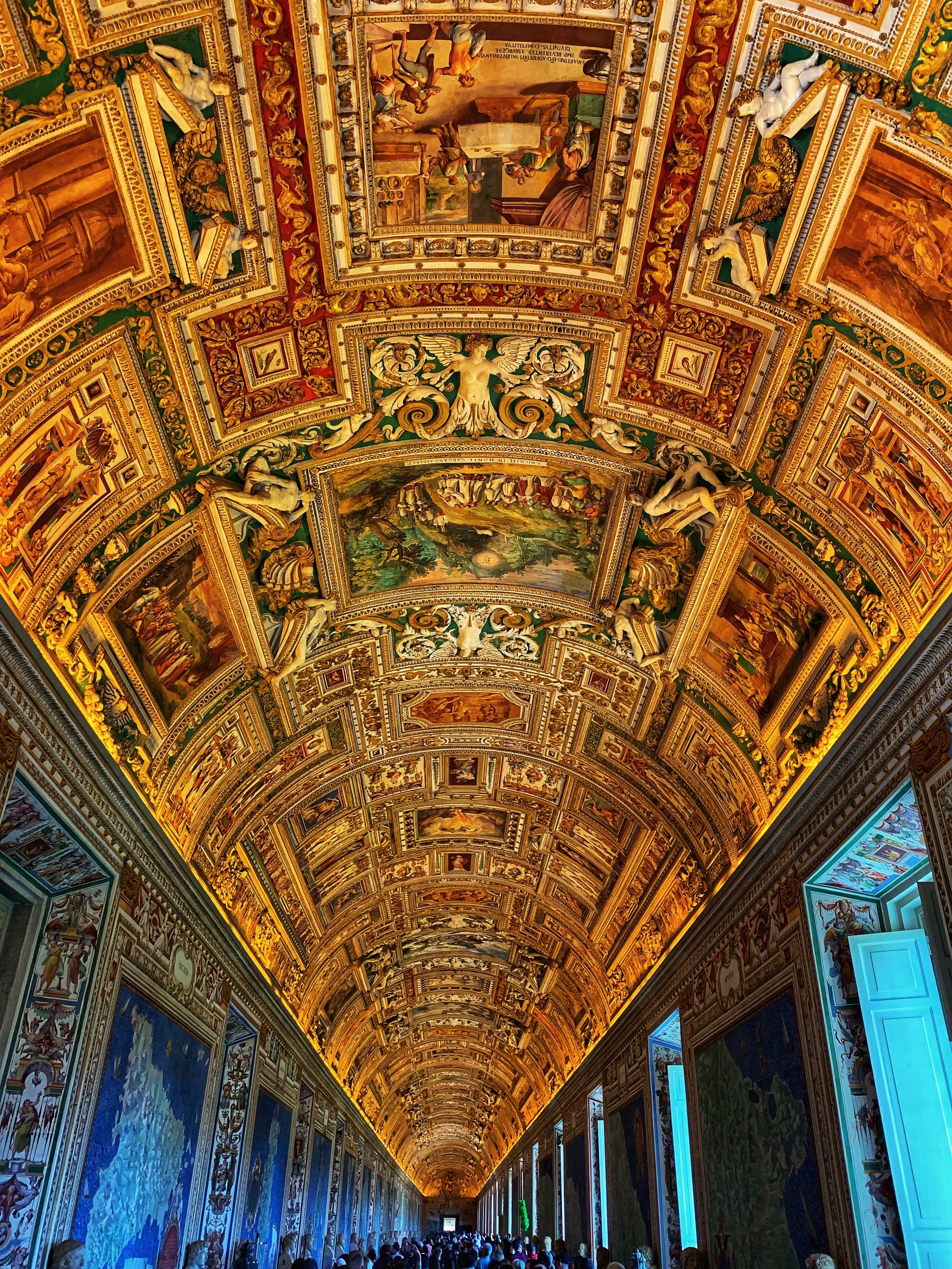 The ceiling of the historic Sistine Chapel